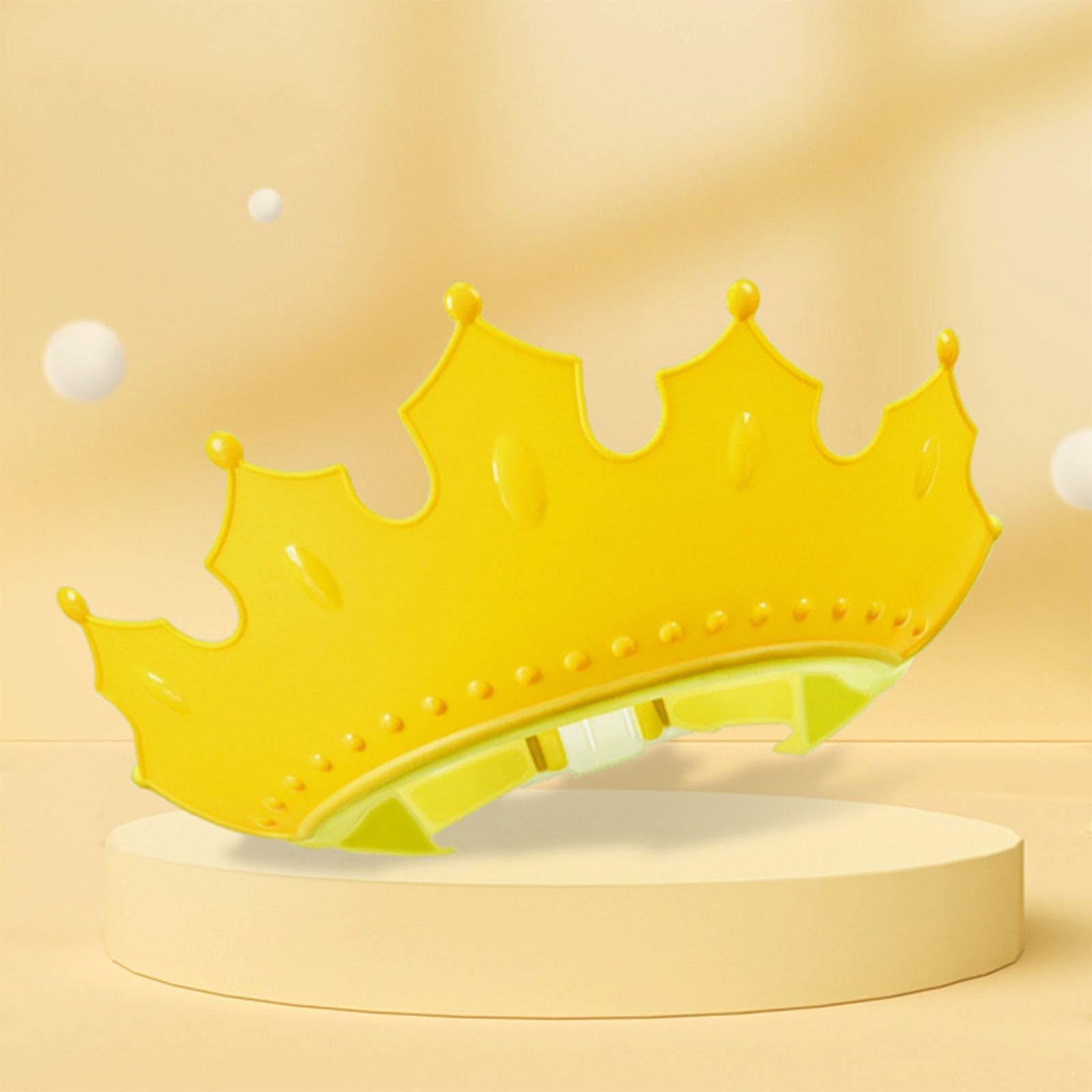**Adjustable Baby Shower Cap with Crown - Waterproof Swim Cap for Kids & Babies - Eye, Ear & Head Protection for Bathing, Swimming & Hair Washing**