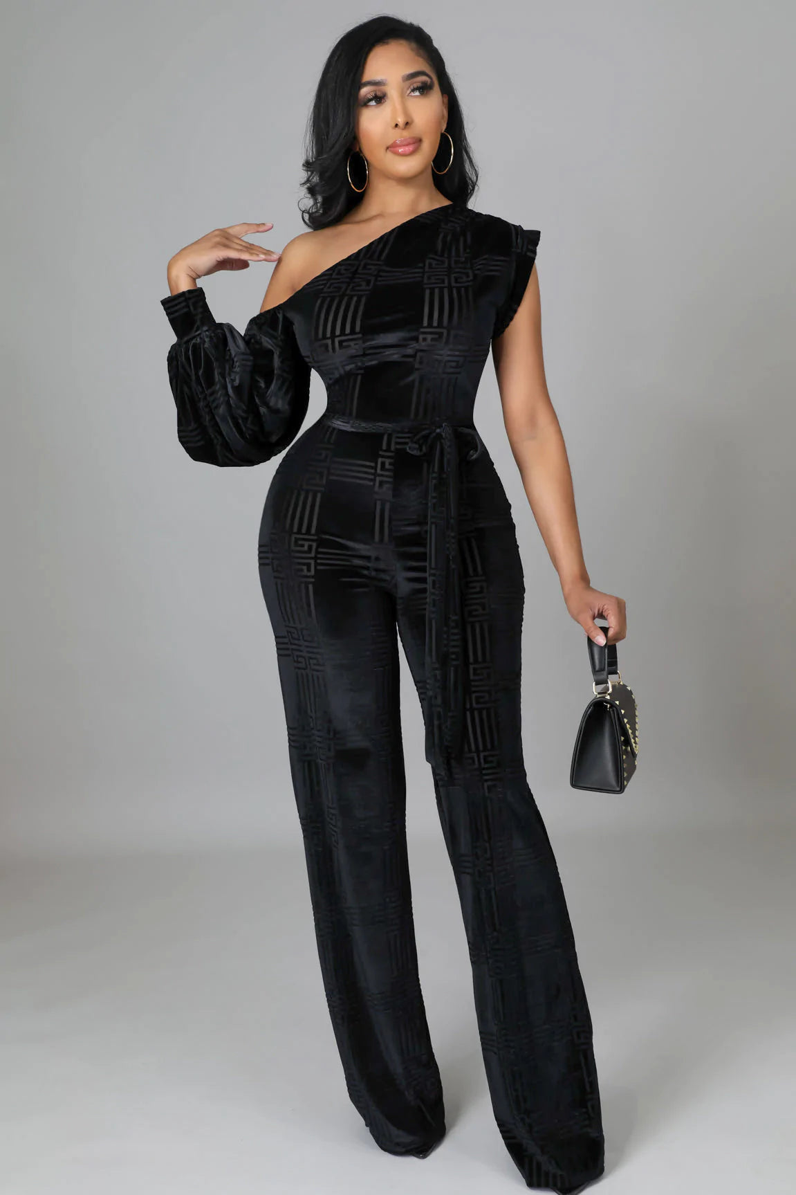 Elegant Crystal Embellished Jumpsuit for Women - Sparkling Party Dress for Evening Events, Prom, and Special Occasions