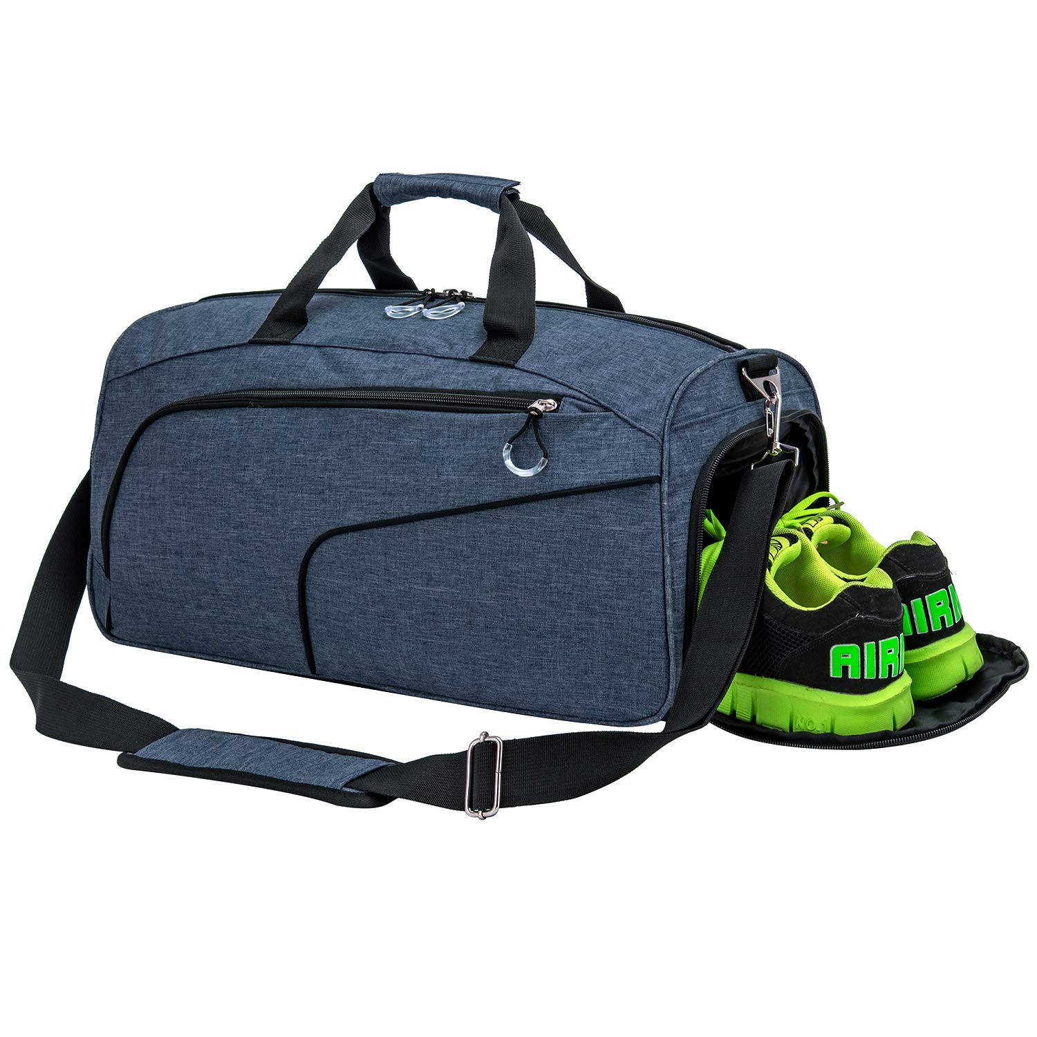 Kuston Sports Gym Bag with Shoes Compartment & Wet Pocket - Durable Gym Duffel Bag for Men & Women - Perfect for Workout, Travel & Overnight Trips