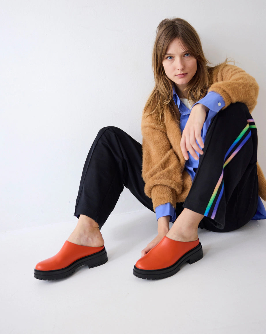 Delphine Leather Clog Shoes for Women | Comfortable Slip-On Mules with Cushioned Footbed | Perfect for Casual Wear, Office & Home Use