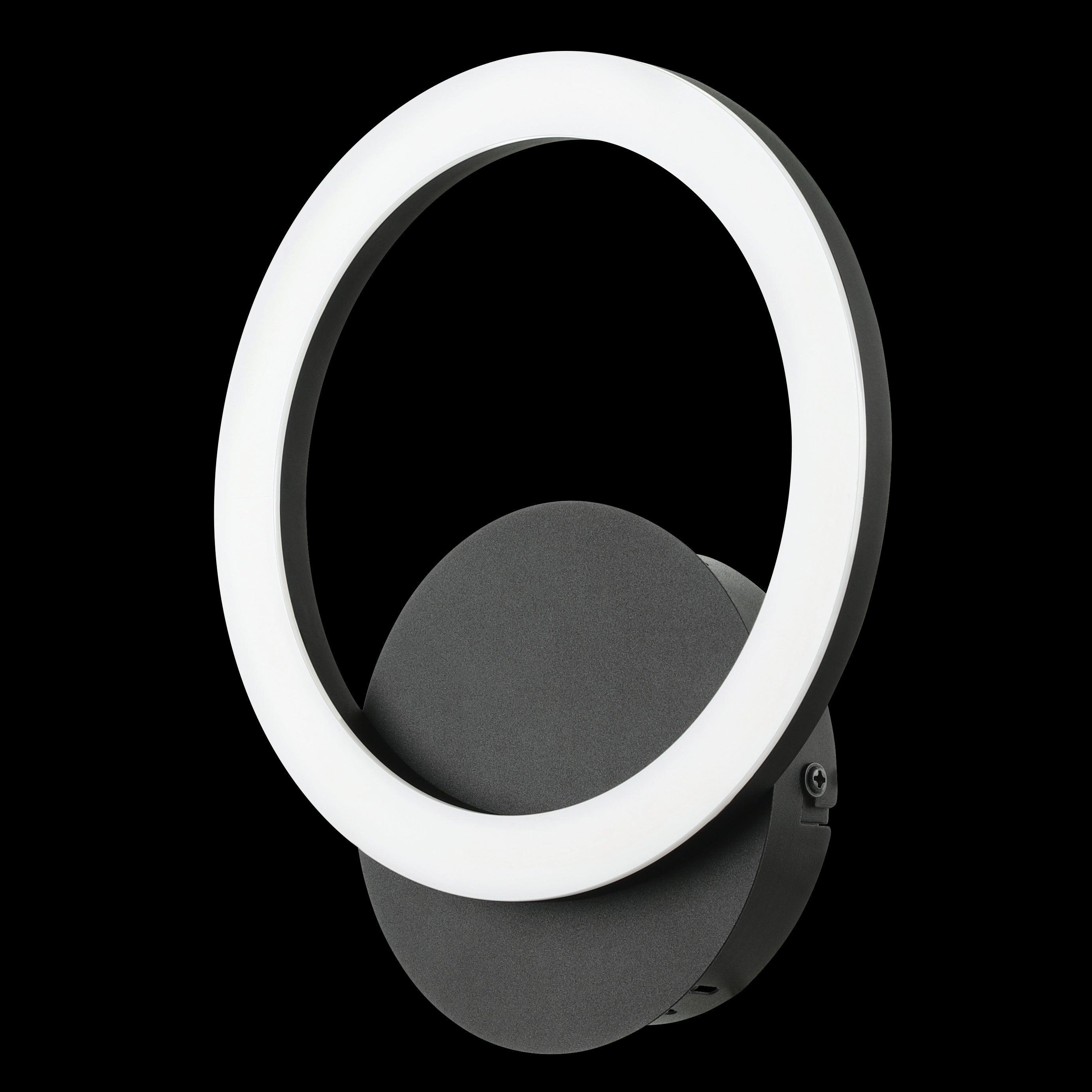 Eglo Connect Parrapos Z Smart LED Black Wall Light - Modern Smart Home Lighting for Living Room, Bedroom & Outdoor Spaces