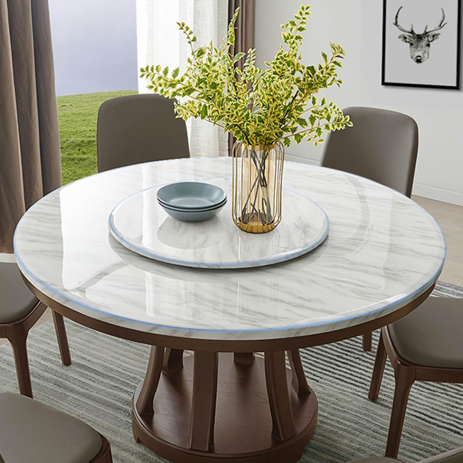 Clear PVC Round Table Protector - 0.06