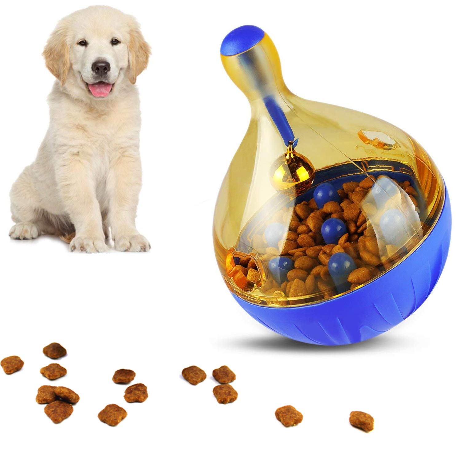 Interactive Dog Puzzle Ball - Treat Dispensing Toy for Boredom Relief, Exercise & Intelligence Training - Fun Tumbler Ball for Dogs to Improve IQ & Mental Stimulation - Perfect for Indoor Play, Training & Entertainment
