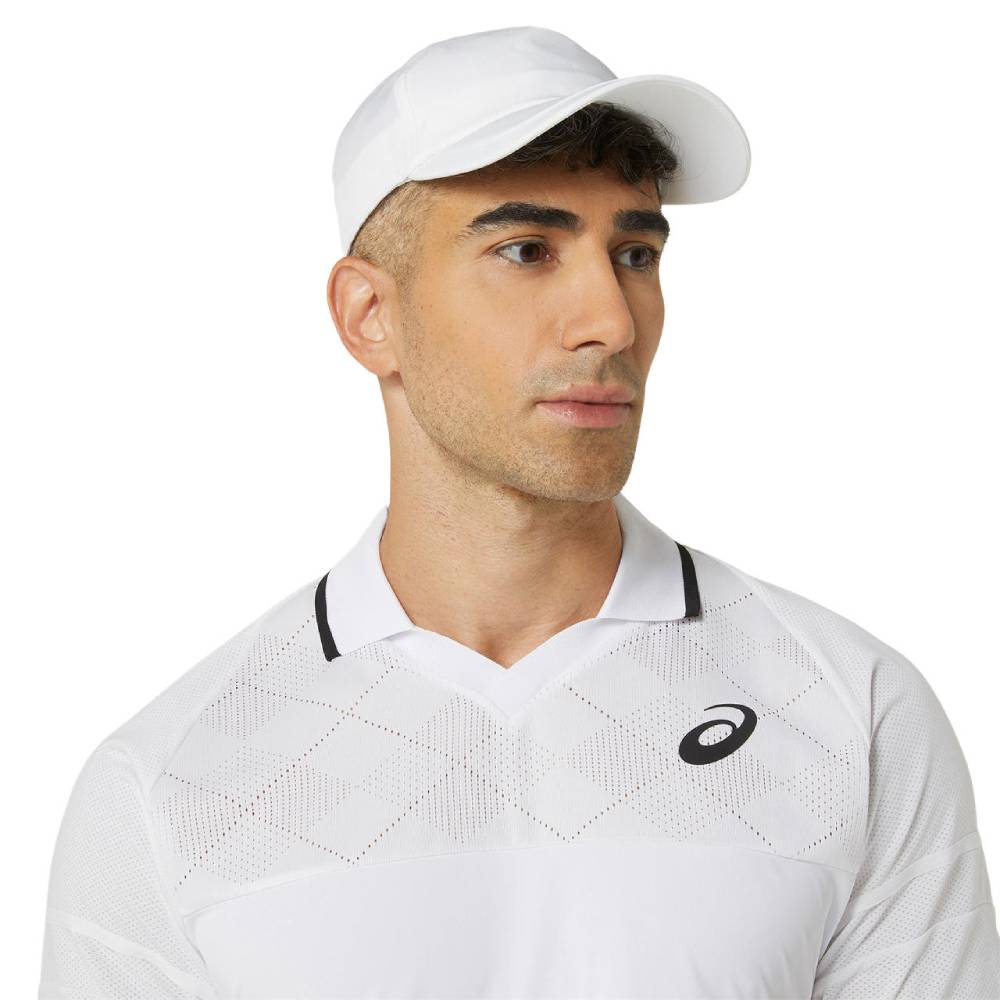ASICS Men's Match Actibreeze Performance Polo Shirt - Breathable, Moisture-Wicking Tennis & Golf Shirt (Brilliant White) - Ideal for Sports & Casual Wear