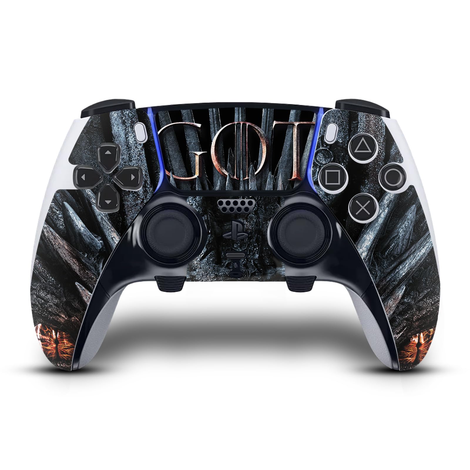 Official HBO Game of Thrones Jon Snow Iron Throne Vinyl Skin Sticker for Sony PS5 DualSense Edge Controller - Premium Gaming Decal with Graphics - Perfect for Game of Thrones Fans & PS5 Enthusiasts