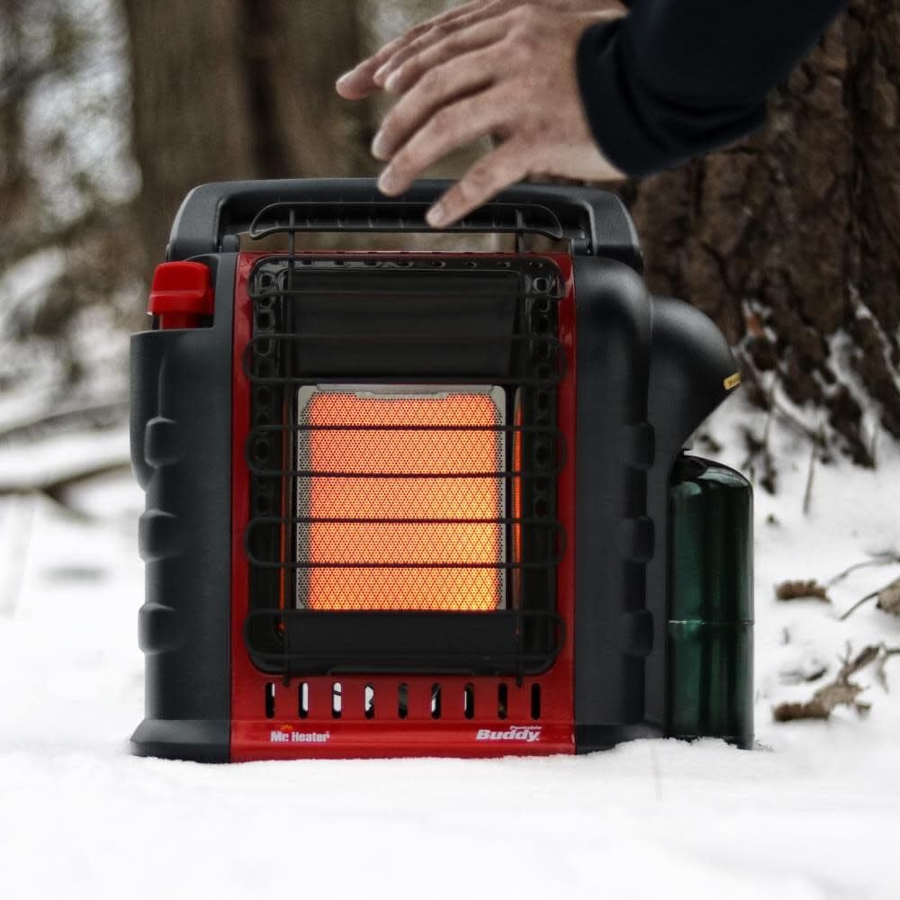 Mr. Heater A323000 Buddy Heater - Portable Indoor/Outdoor Propane Heater for Camping, Garage, and Emergency Use - 4,000-9,000 BTU Adjustable Heat Output