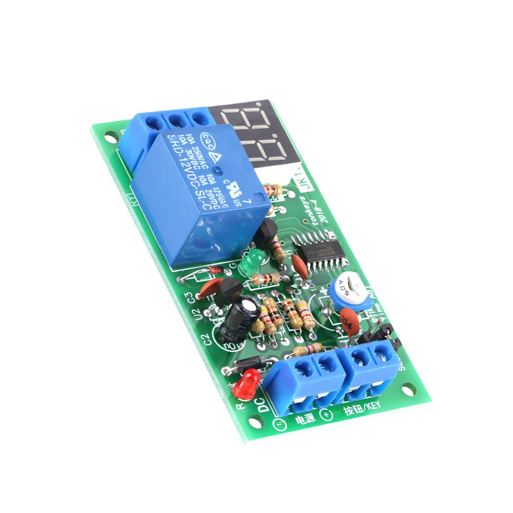 Zerodis 12V Time Delay Relay Switch Module - Adjustable Timer for Lights, Fans & Motors | Home Automation & DIY Electrical Projects