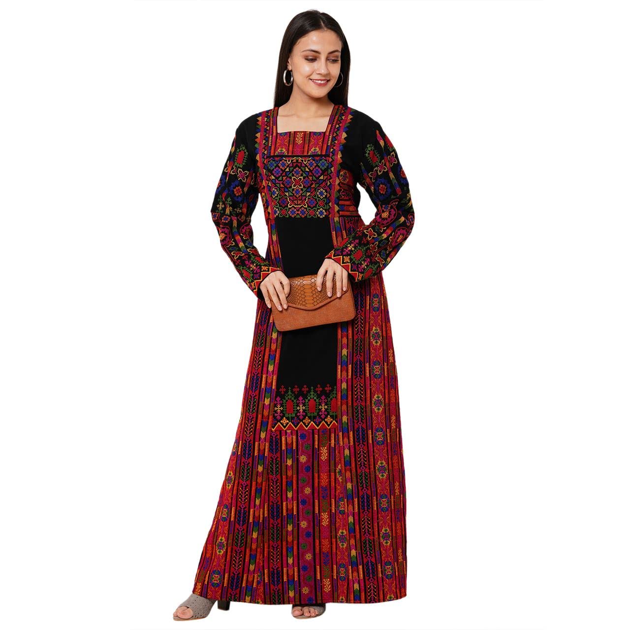 MAXIM CREATION Women's Maxi Kaftan Dress Abaya - Elegant Party Gown for Regular & Plus Size (S-3XL) | Perfect for Beach Cover-Up, Evening Events & Special Occasions