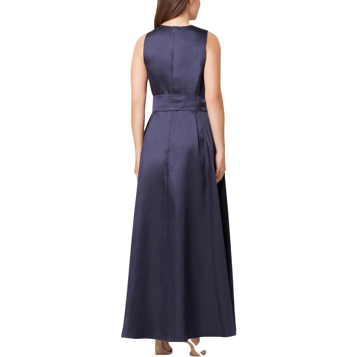 Tahari ASL Women's Sleeveless Beaded Neck Cocktail Dress with Side Bow - Elegant Evening Gown for Parties, Weddings & Special Occasions