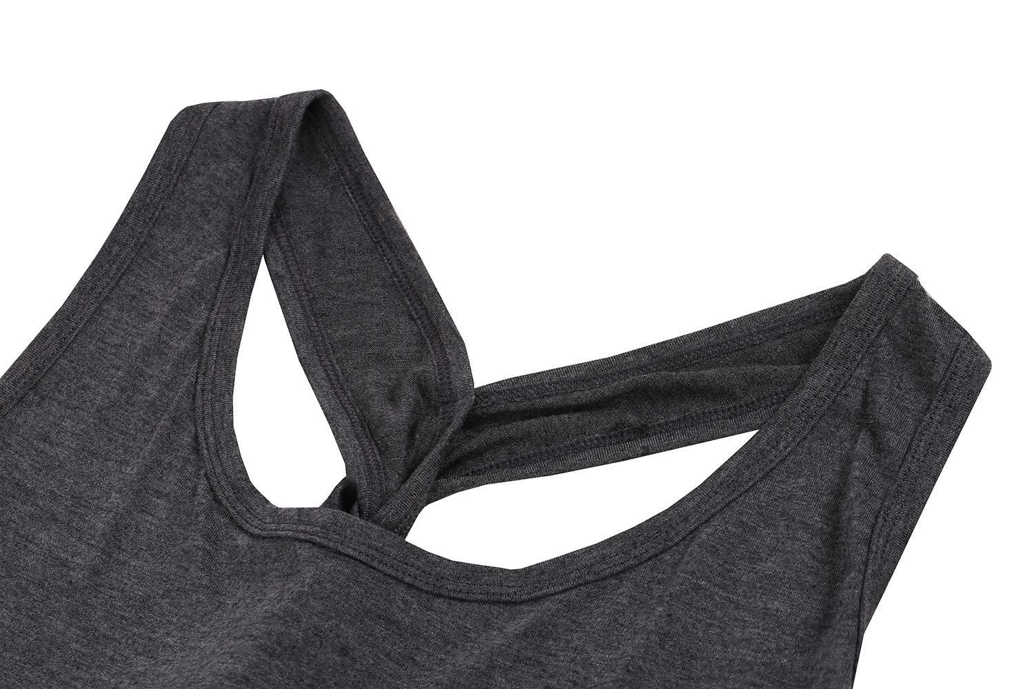 IRISGOD Women's Workout Tank Top - Summer Graphic Twisted Back Sleeveless Gym Shirt - Perfect for Yoga, Running & Fitness Training