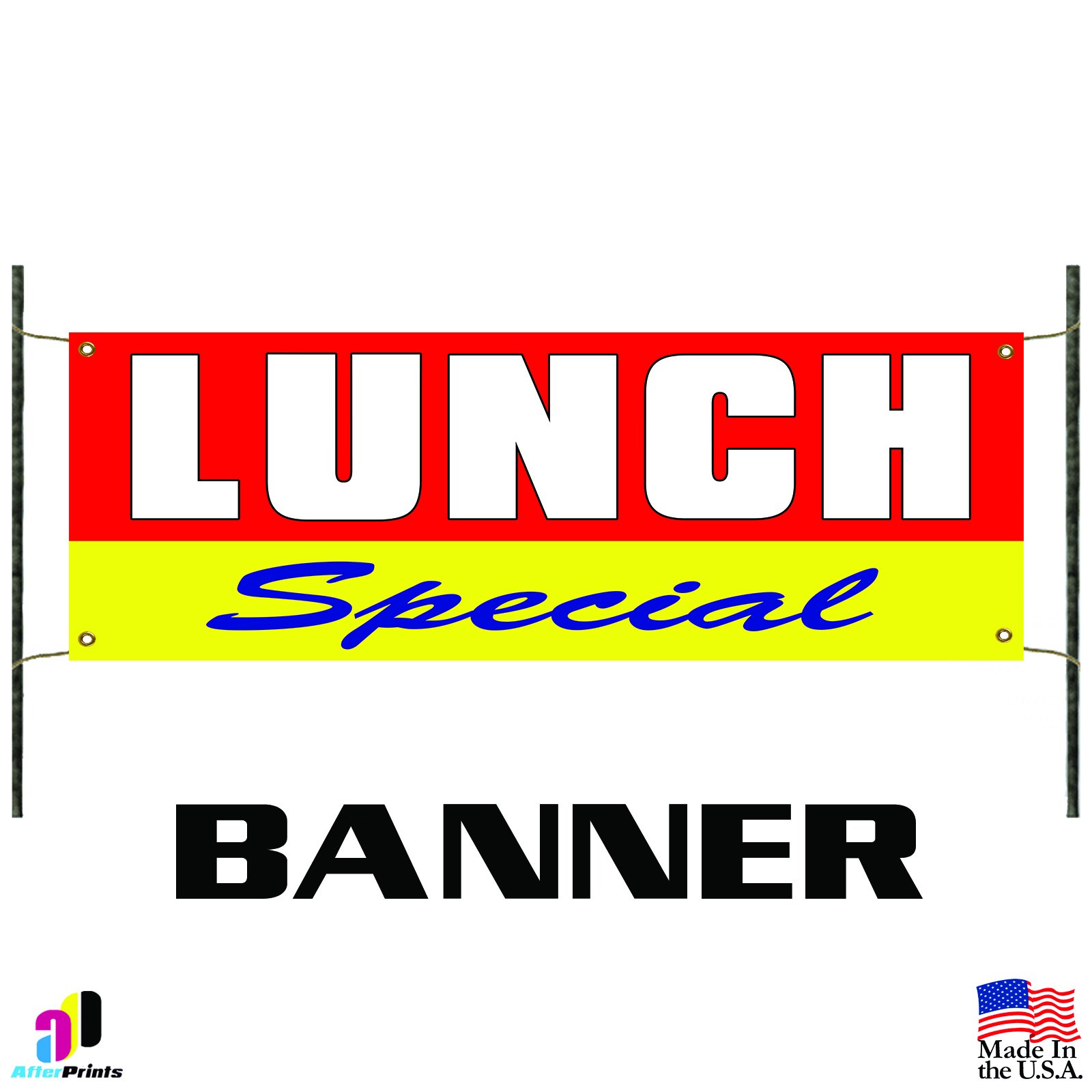 Custom Printed Lunch Special Food Offer Business Advertising Vinyl Banner Sign - Durable & Weatherproof for Restaurants, Cafes & Events (USA)
