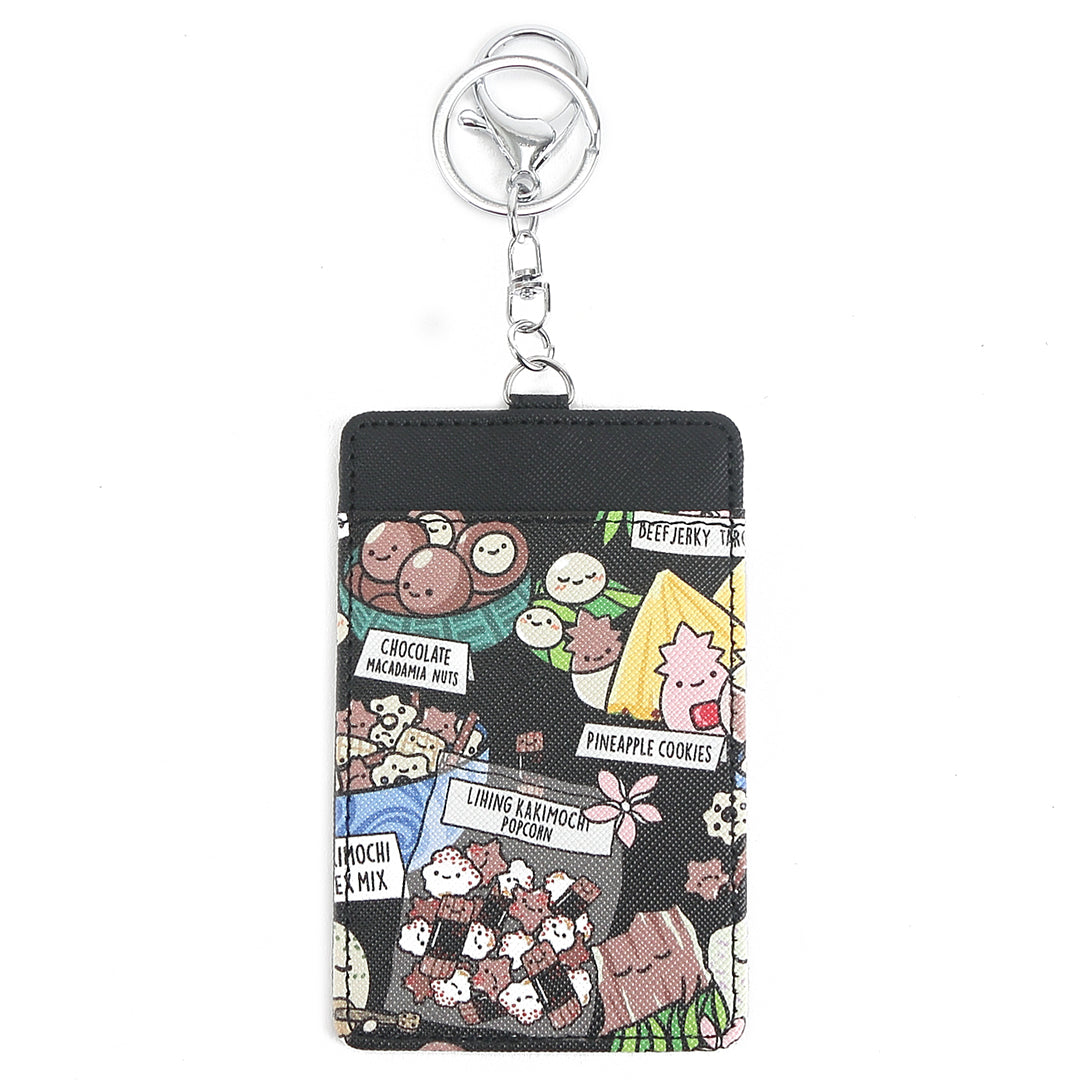 April Themed Card Case - Stylish Black Wallet for Credit Cards & IDs | Perfect for Travel, Shopping, and Everyday Use