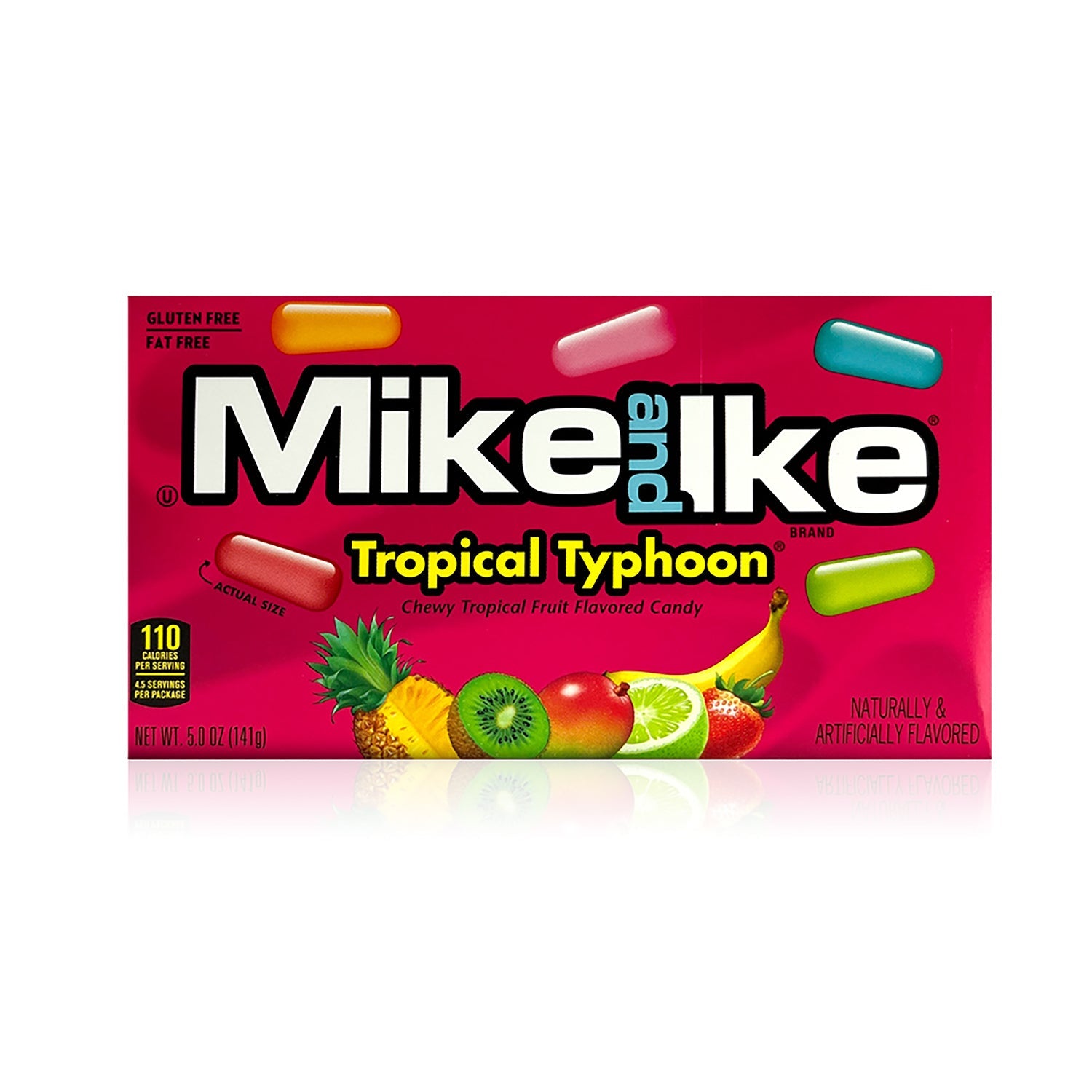 Just Born Mike & Ike Tropical Typhoon Fruit Flavored Candy - 4.25oz Bags (Pack of 12) | Bulk Candy for Parties, Movie Nights & Office Snacks