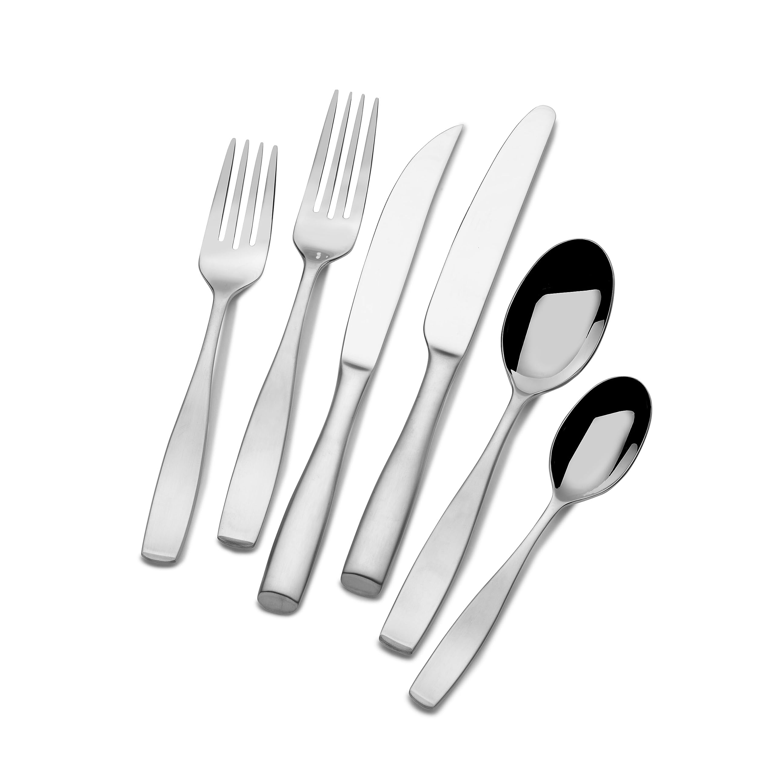 Premium Mikasa Opulent Hammered 75-Piece Silverware Set - 18/10 Stainless Steel Cutlery for 12 with 5-Piece Serving Utensils & Steak Knives - Elegant Dining Set for Weddings, Holidays & Formal Entertaining