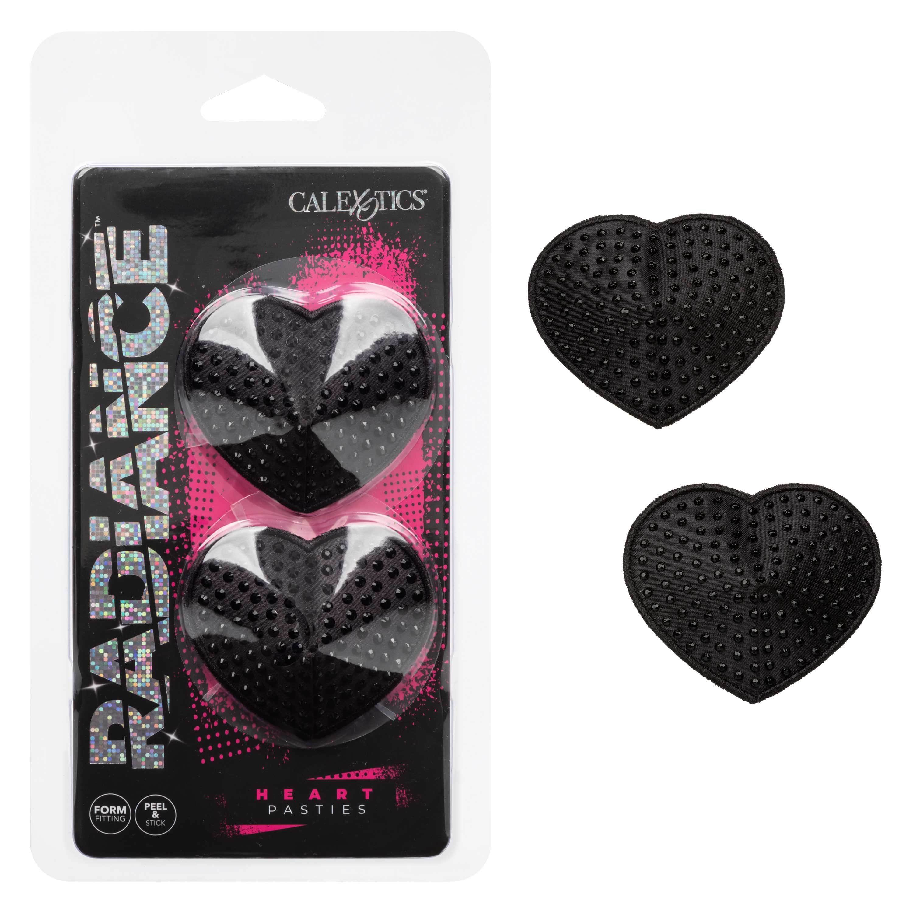 Radiance Heart Pasties - Black Lace Nipple Covers for Women | Perfect for Burlesque, Costume Parties & Sensual Occasions
