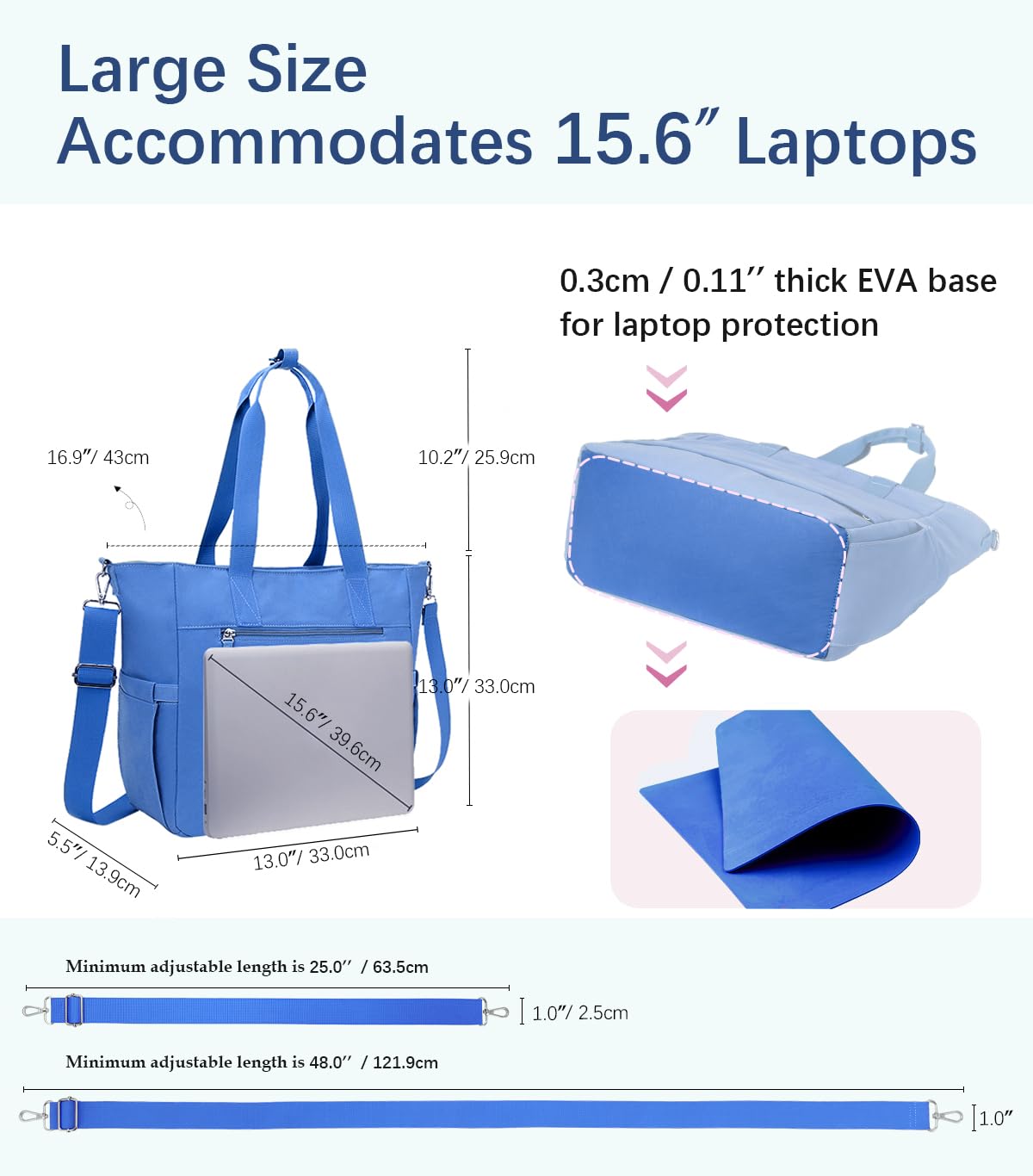 Stylish Women's Crossbody Tote Bag with Adjustable Strap & Multiple Compartments - Large Zippered Work Bag for Office, Travel & Daily Commute | Perfect for Business Professionals, Students & Weekend Getaways