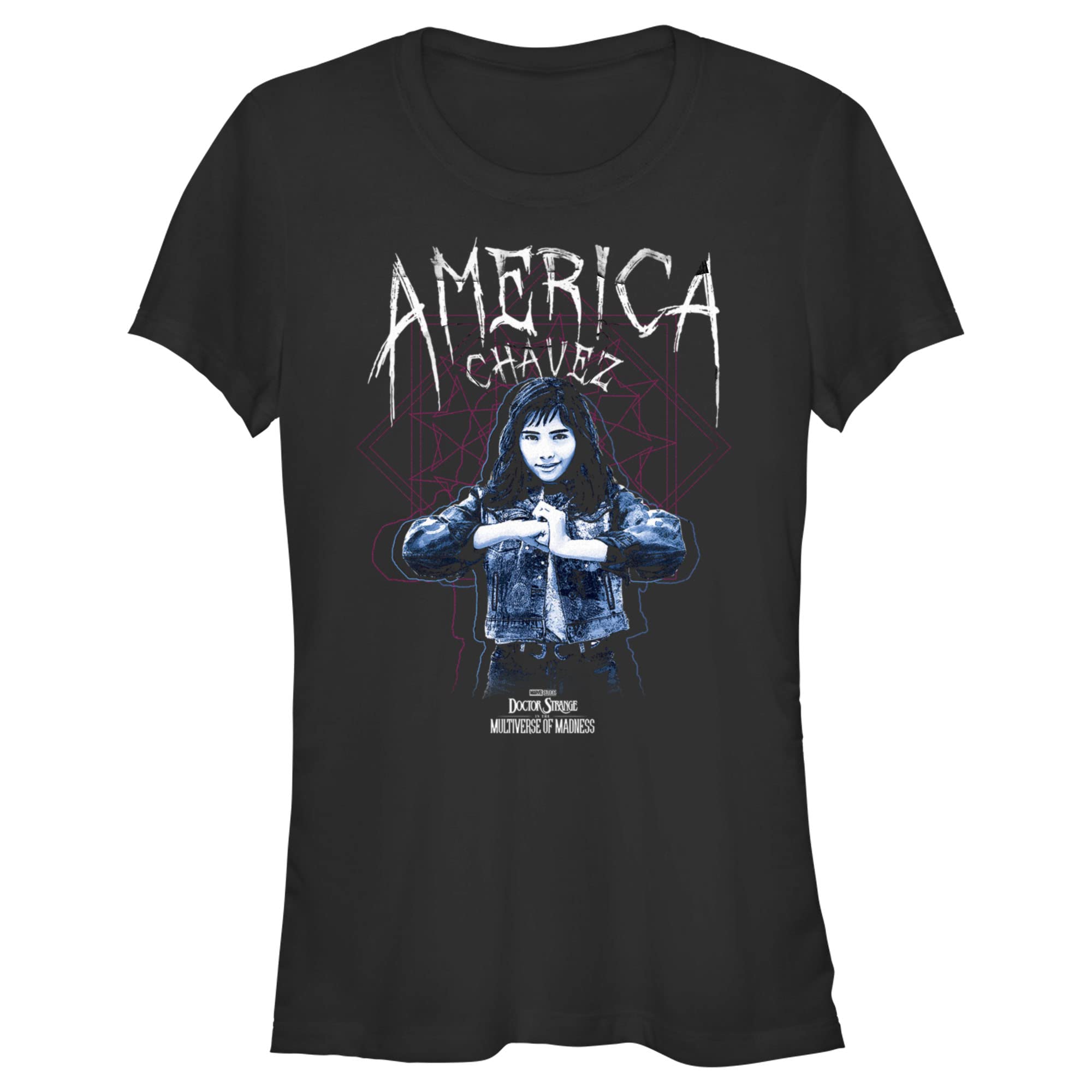 Marvel Doctor Strange in The Multiverse of Madness America Chavez Graphic T-Shirt for Juniors | Cool Superhero Movie Tee for Fans, Cosplay & Casual Wear