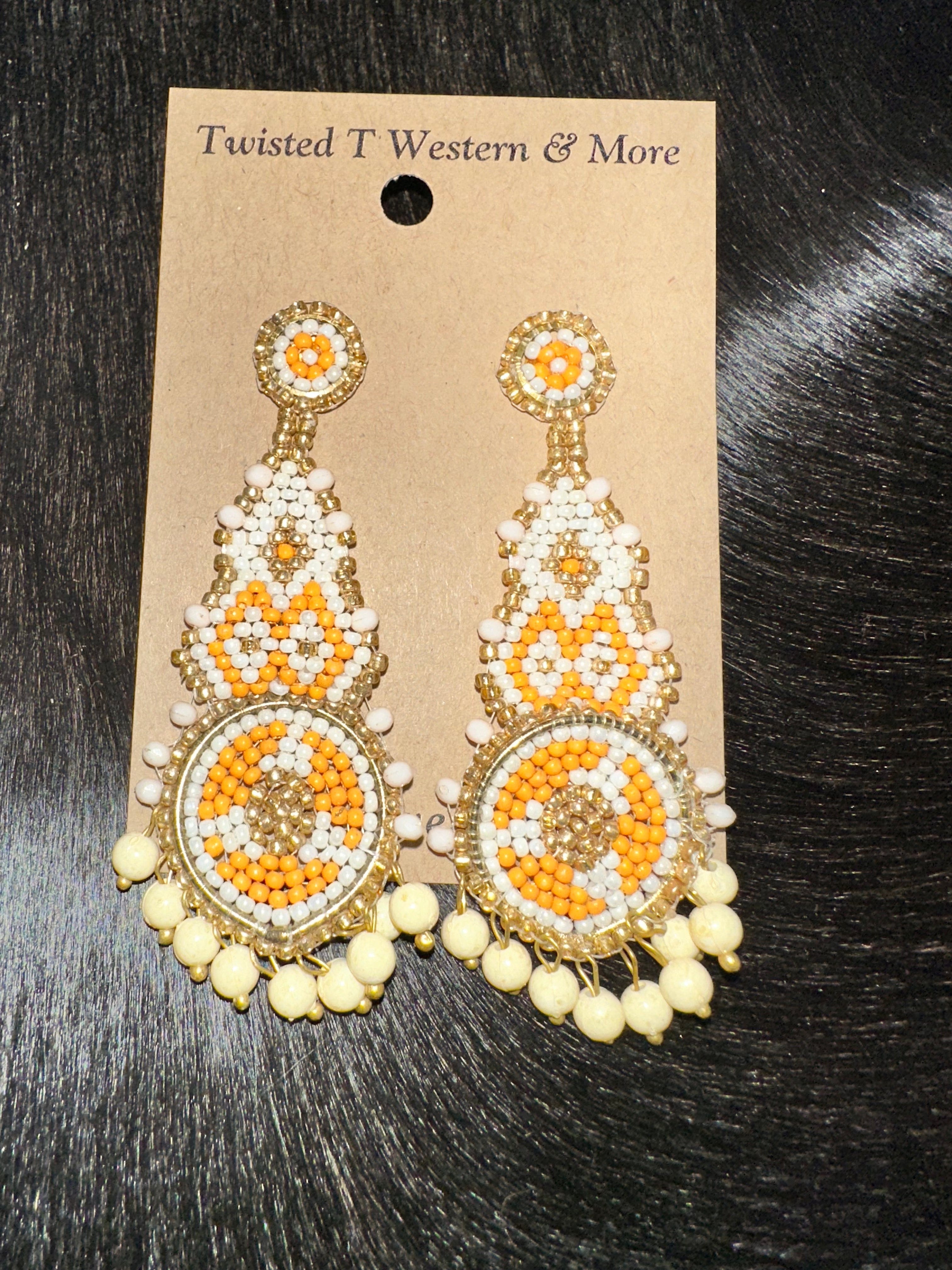 Ivory Lexington Seed Bead Earrings - Handmade Bohemian Dangle Earrings for Women | Perfect for Weddings, Parties & Boho Fashion