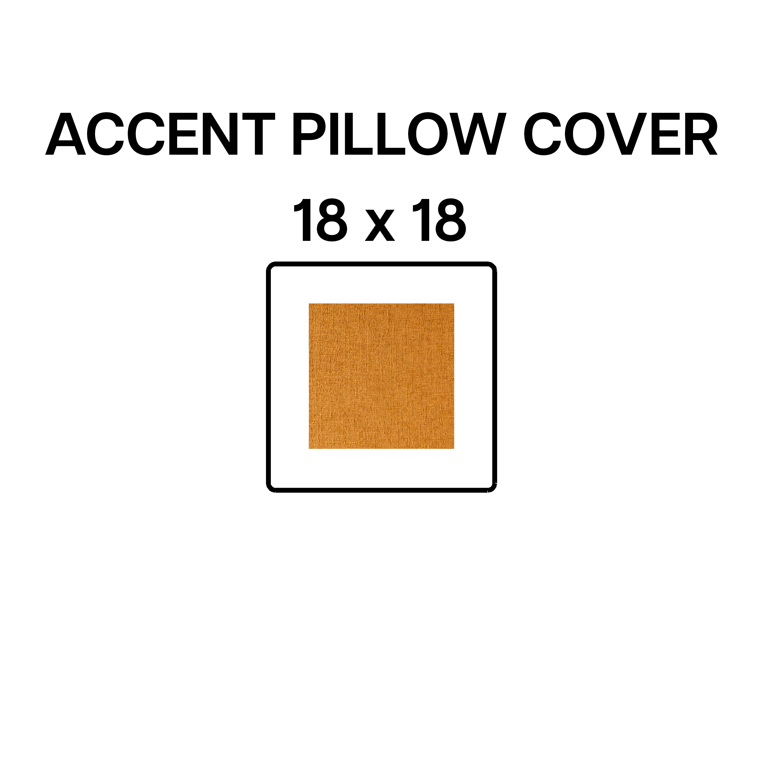 18x18 Amber BP 641 47 Decorative Accent Pillow Cover - Boho Chic Throw Pillow Case for Sofa, Bed, Couch - Home Decor Living Room & Bedroom Accessories