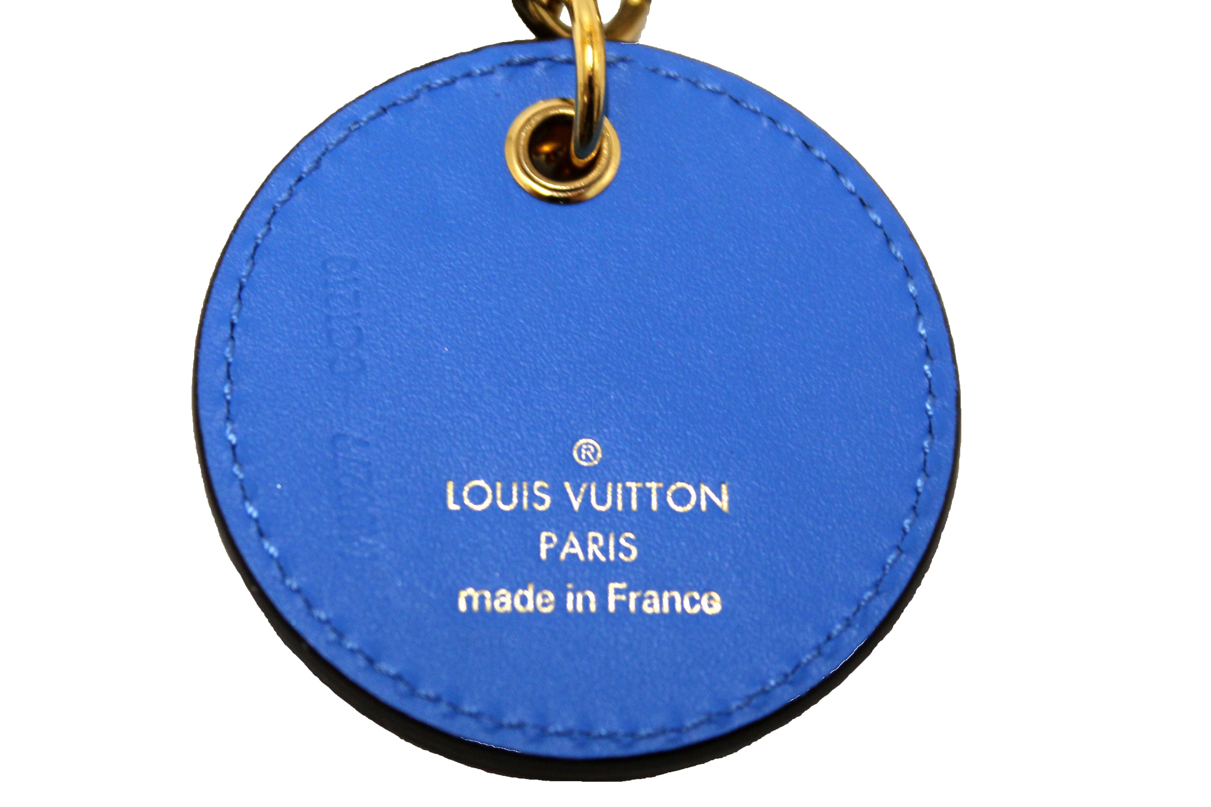 Authentic Louis Vuitton Vernis Leather Heart Bag Charm Keychain - Blue & Pink Valentine's Day Gift for Women, Perfect for Handbags, Keys & Accessories Decoration