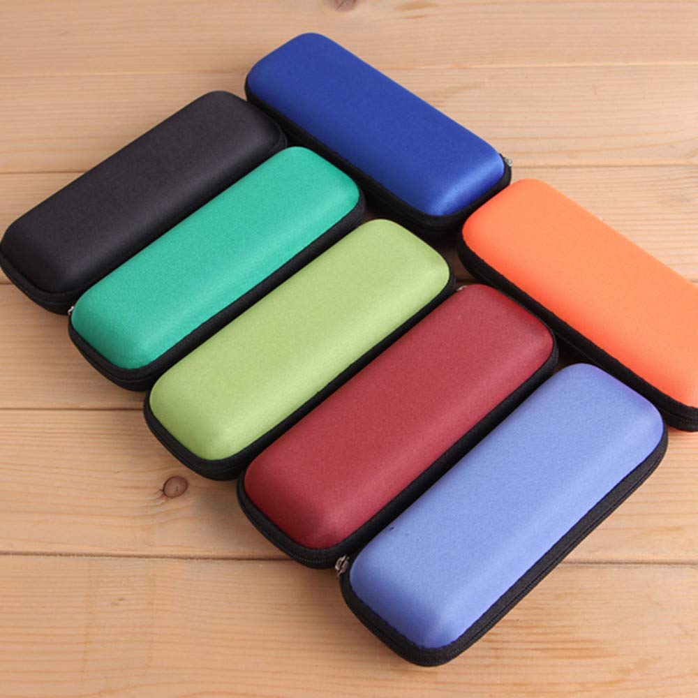 Zipper Glasses Storage Box - Portable Eyeglass Case for Men & Women - Fits Eyeglasses & Sunglasses (15x35cm) - Perfect for Travel, Office & Home Organization