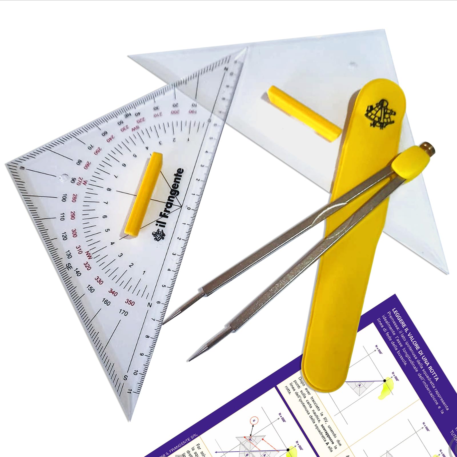 Nautical Dividers and Compass Set - Sailor Chart Navigation Kit - Il Frangente STR 11 Marine Accessories for Sailing, Boating & Nautical Navigation