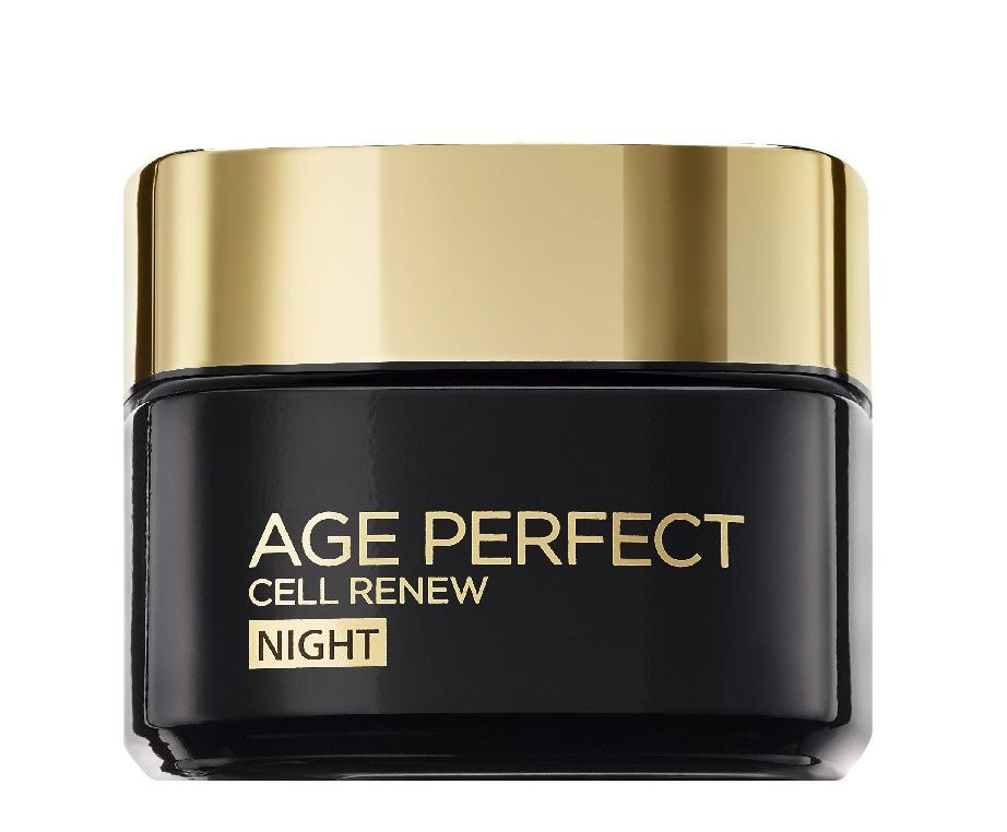 L'Oreal Paris Age Perfect Cell Renew Anti-Aging Night Cream for Mature Skin - Hydrating & Firming Night Face Moisturizer for Women, Perfect for Nighttime Skincare Routine