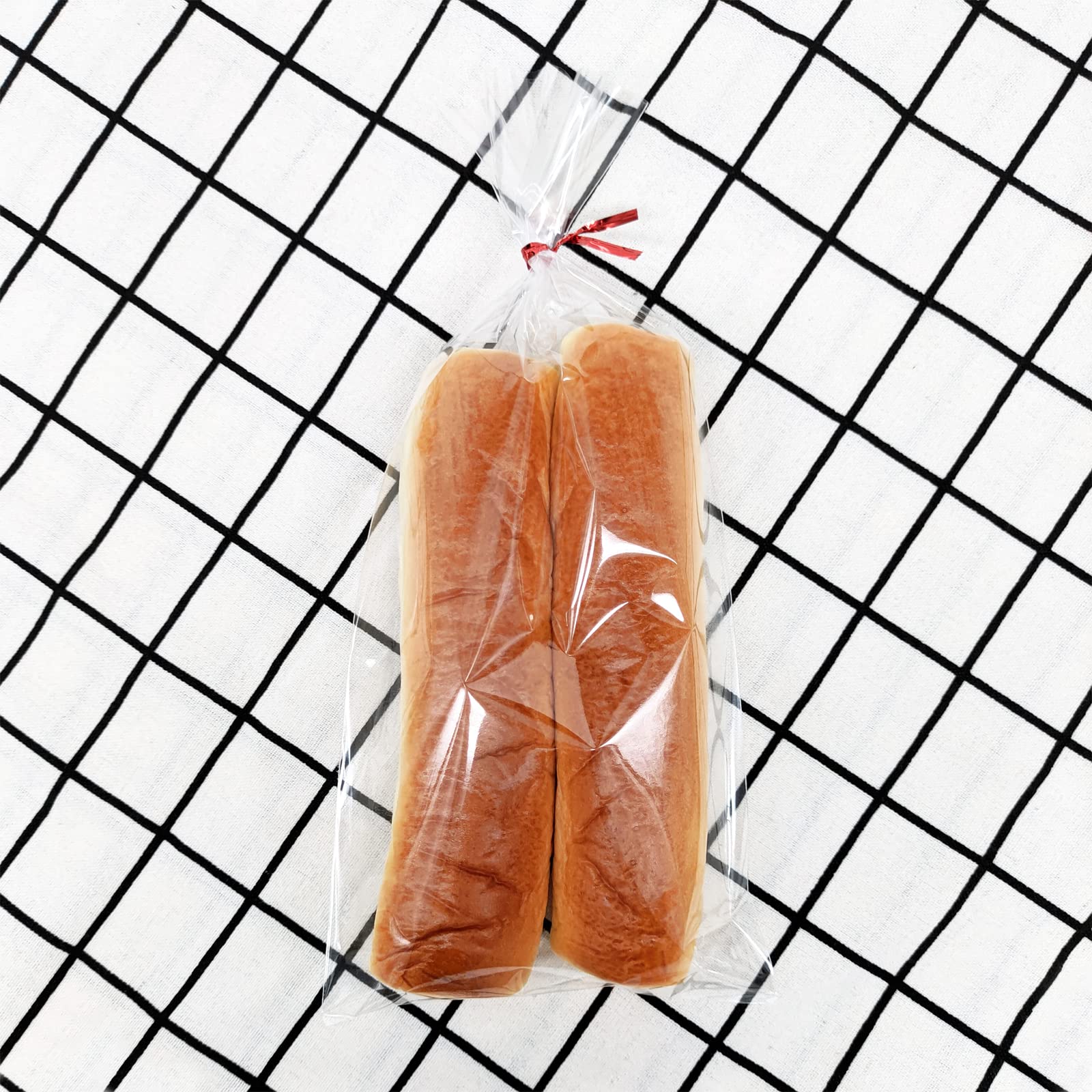 100PCS Clear Cellophane Bags 5x11 Inches with 4