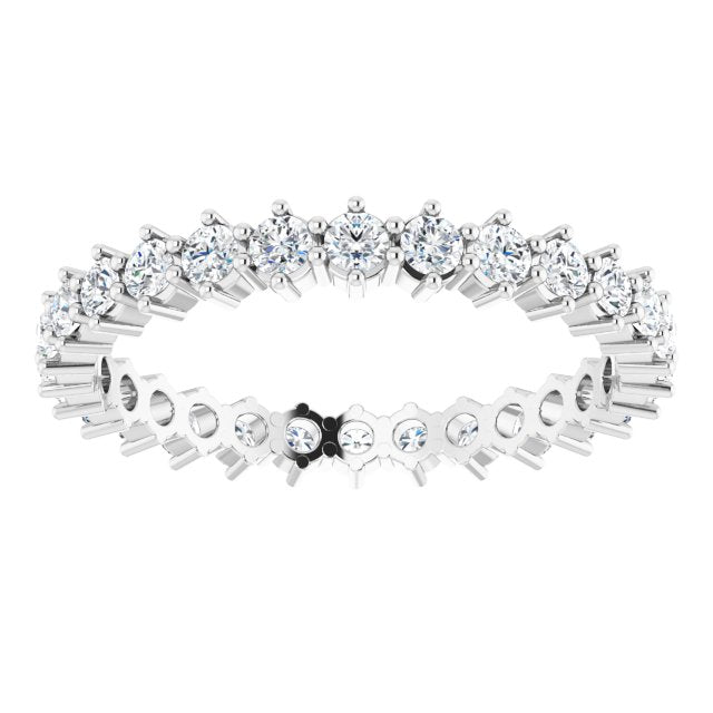 0.84 ct Shared Prong Set Round Diamond Eternity Band - Elegant Wedding Ring for Women, Perfect for Anniversaries & Special Occasions