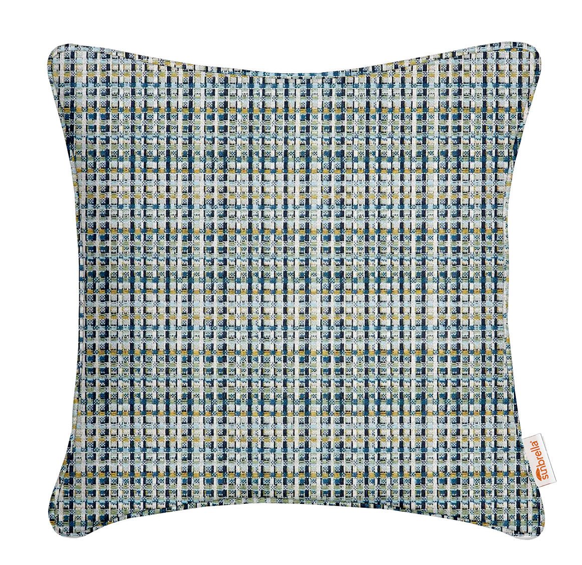 Sunbrella Designer Square Throw Pillow - 18x18 Inch Indoor Outdoor Decorative Cushion Cover for Sofa, Patio, Bedroom & Living Room