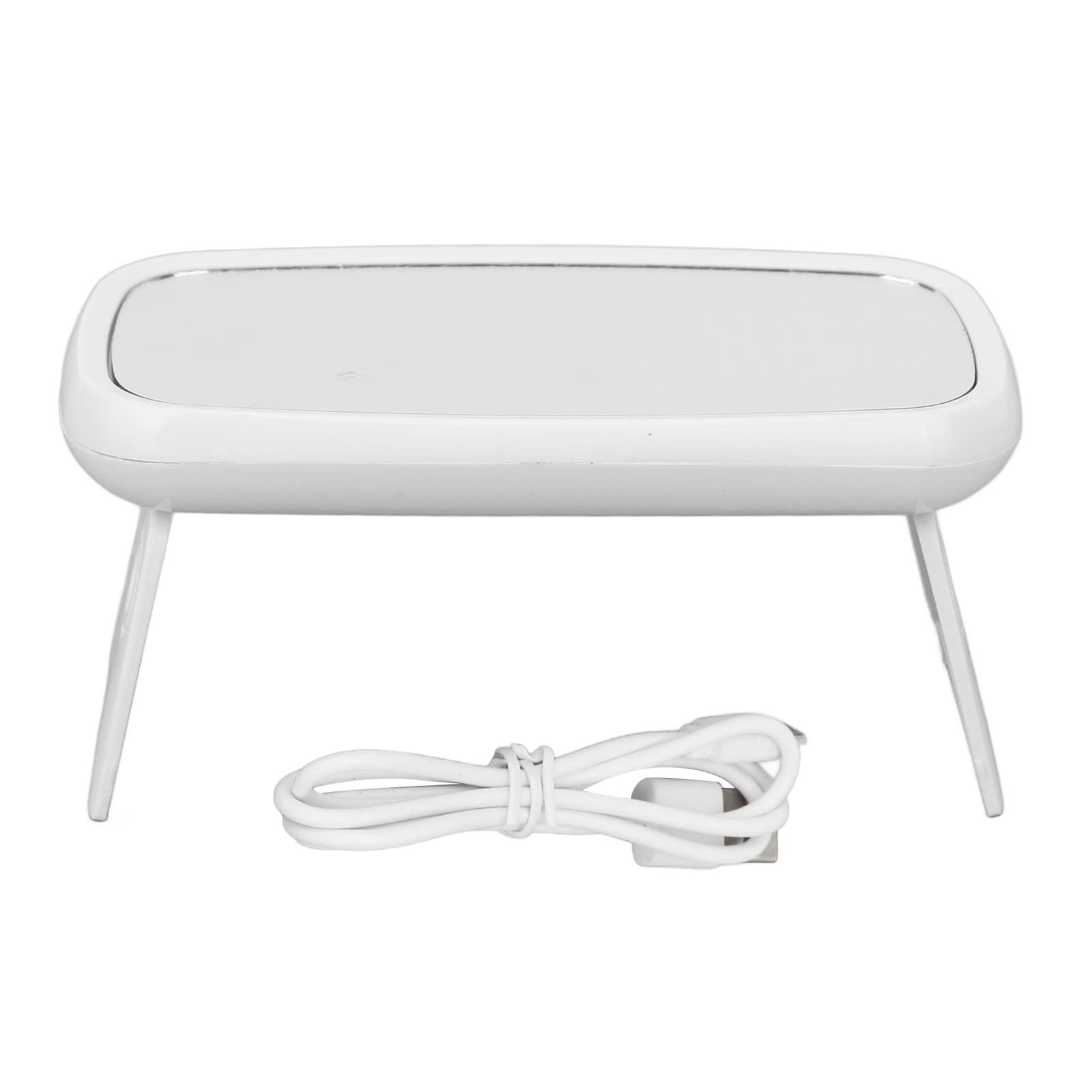 Portable Mini UV LED Nail Lamp with Folding Bracket - USB Rechargeable Mirror Design for DIY Manicure & Gel Polish Curing | Perfect for Home Nail Care, Travel & Professional Salon Use
