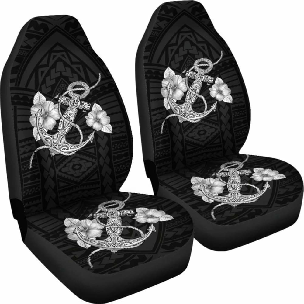 Premium White Polyester Tribal Print Car Seat Covers - Universal Fit for Cars, Trucks & SUVs - Stylish Protection for Daily Commutes & Road Trips