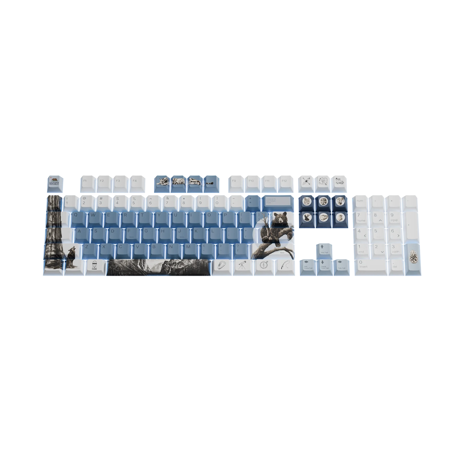 Limited Edition Yosemite Keycaps - Custom Mechanical Keyboard Keycaps for Gaming & Typing - Perfect for PC, Mac, and Office Use