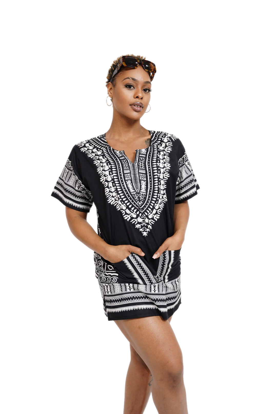 African Print Unisex Dashiki Shirt for Men & Women | Traditional Ankara Cotton Tunic Top | Perfect for Festivals, Concerts, Cruises & Outdoor Events | DP3578