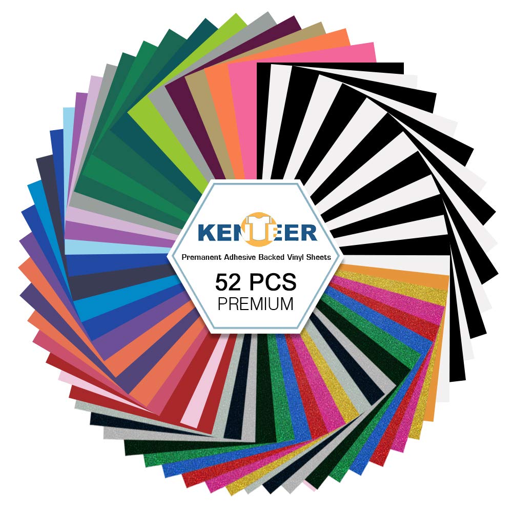 52 Pack HTV Heat Transfer Vinyl Bundle - 12