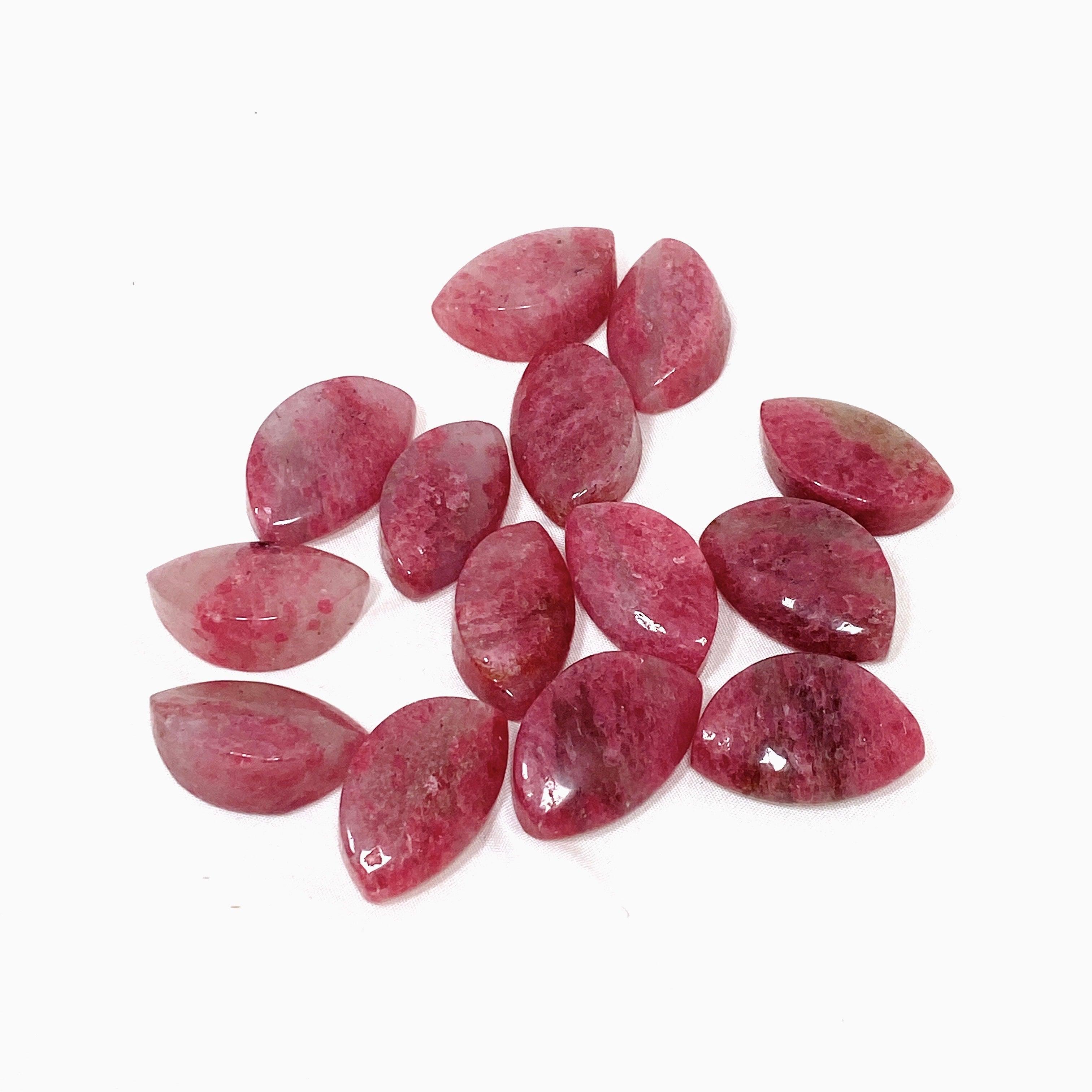 Natural Rhodonite in Quartz Crystal - Healing Stone for Emotional Balance & Stress Relief - Perfect for Meditation, Jewelry Making & Home Decor