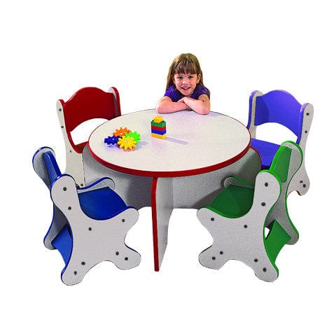 Friends Dining Table Set with 4 Chairs - Speckletone Finish - Perfect for Small Spaces, Apartments & Cozy Family Meals