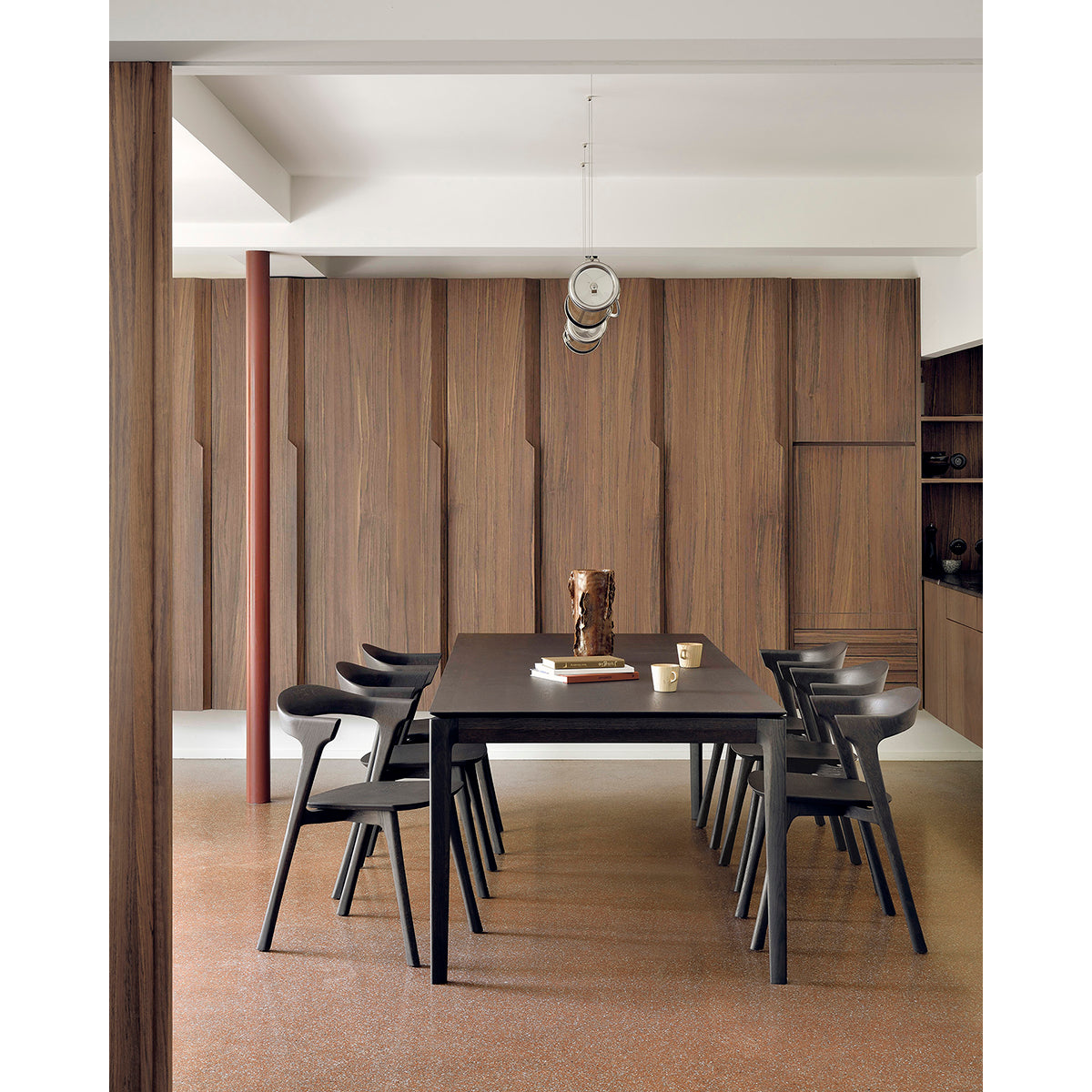 Premium Bok Solid Wood Dining Table - 240cm Brown Oak Finish - Perfect for Family Gatherings & Dinner Parties