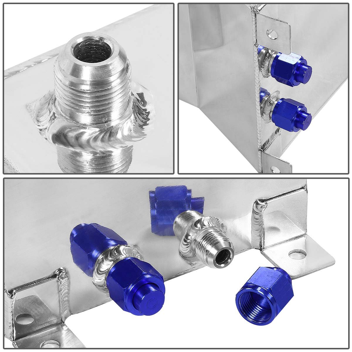 DNA MOTORING 2.5 Gallon Aluminum Fuel Cell Gas Tank - Top Feed Design 8