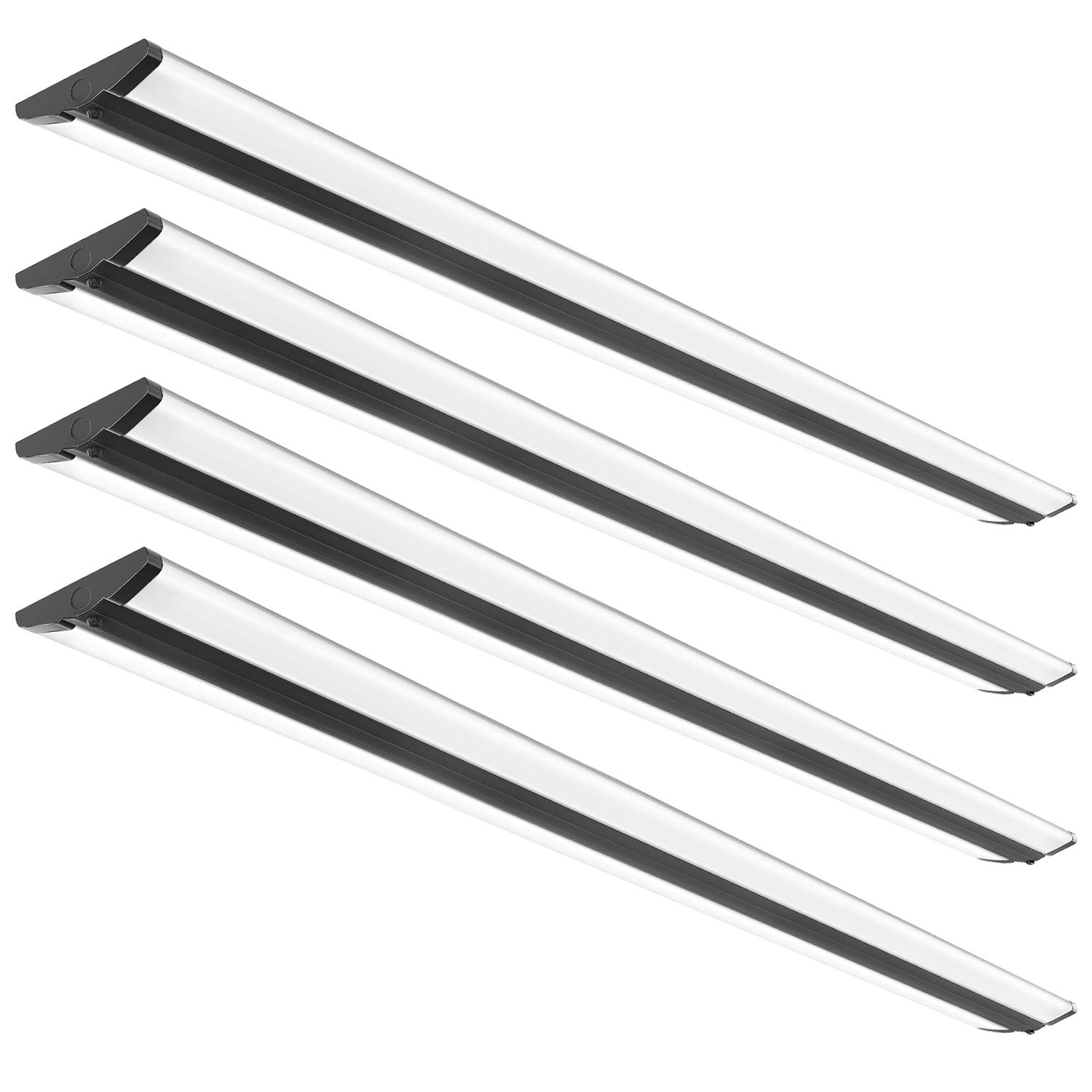 FaithSail 8FT LED Shop Light - 110W Ultra Slim Wraparound Strip Lights (12600 Lumens, 5000K Daylight White) - 4 Pack LED Garage Lighting for Office, Workshop, Warehouse - Energy Efficient Fluorescent Replacement - Perfect for Industrial, Commercial & Home Workspaces
