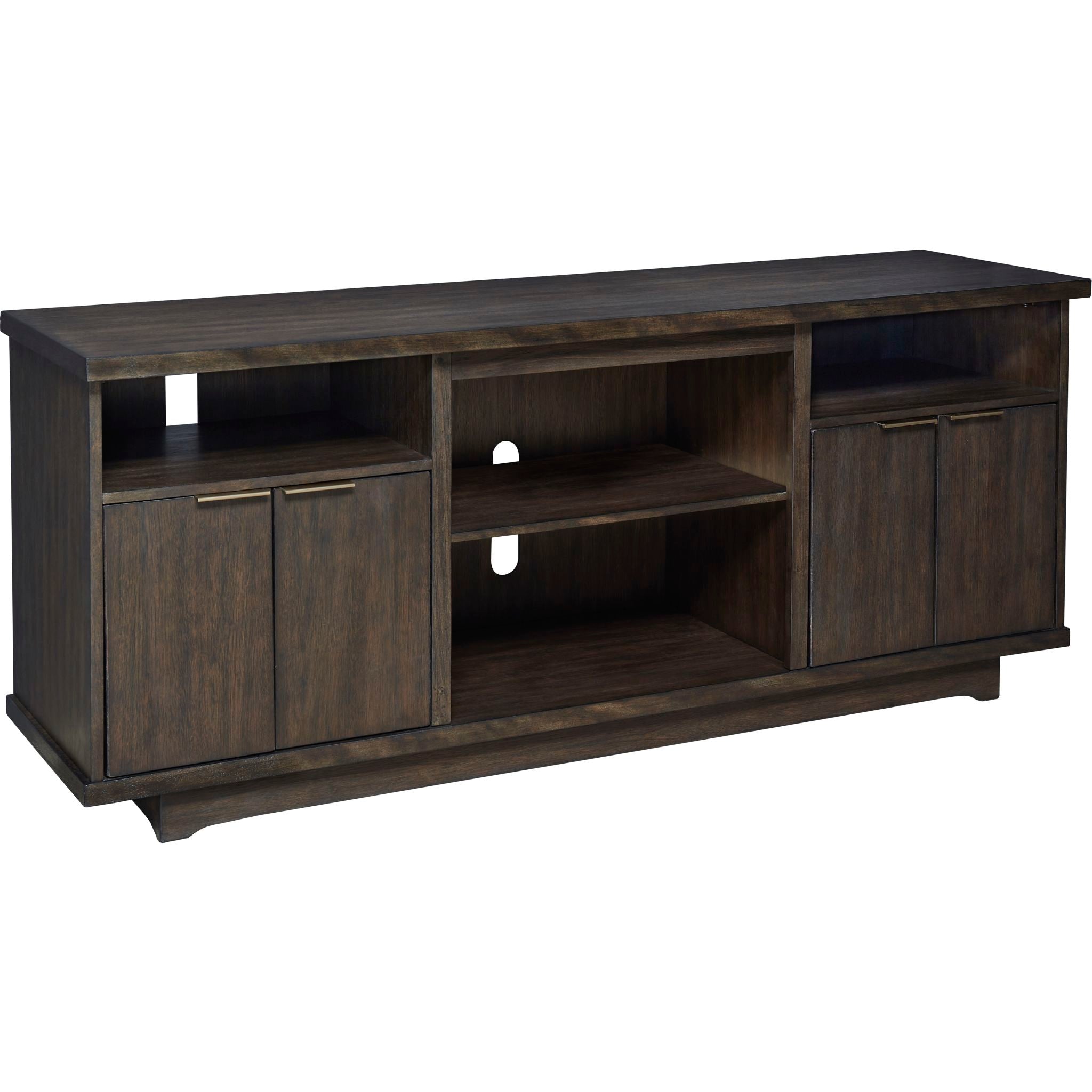 Brazburn TV Stand with Fireplace - Dark Brown Wood Entertainment Center for Living Room, Bedroom & Home Theater