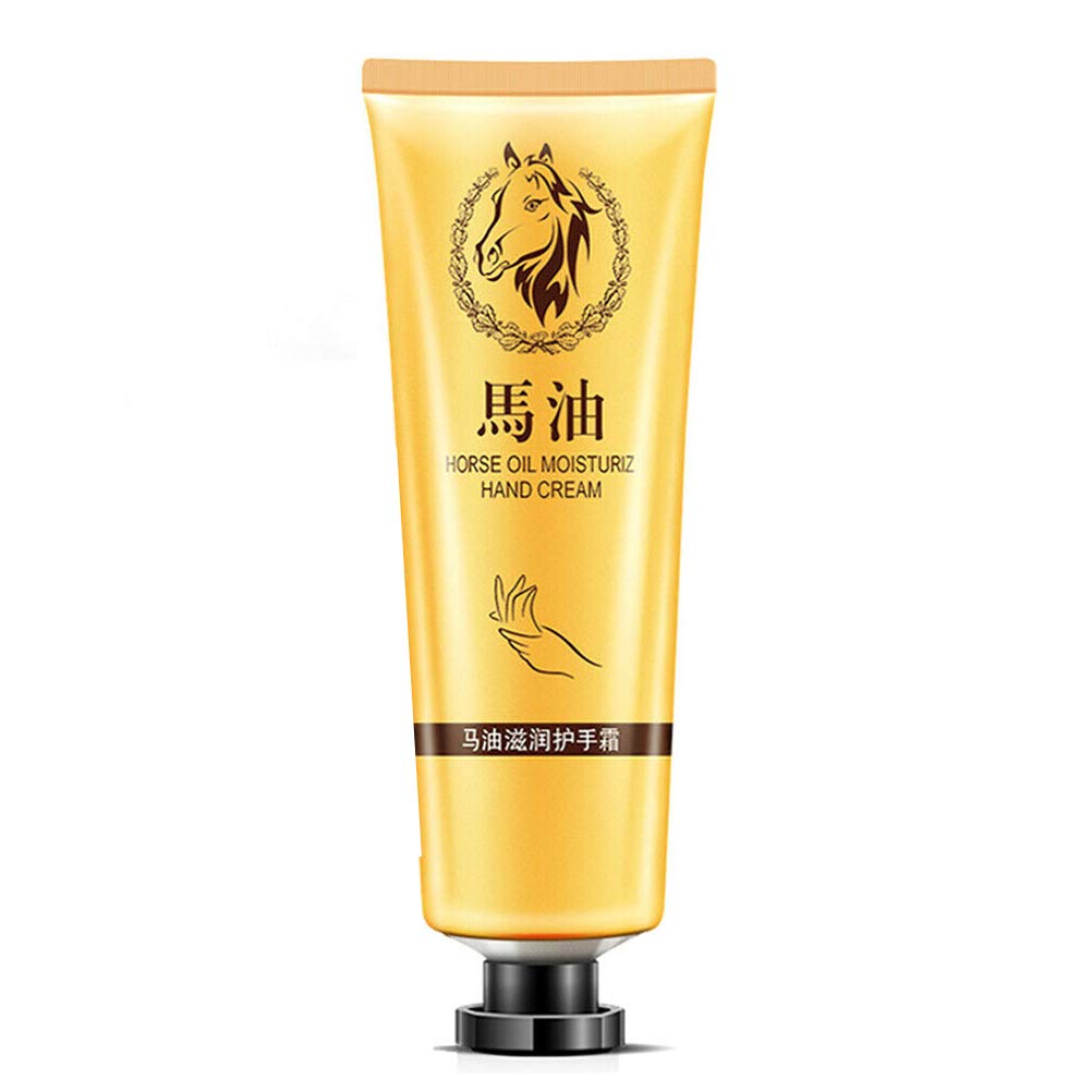 Naugust 30ml Anti-Aging Horse Oil Hand & Foot Cream - Moisturizing & Whitening Treatment for Dry Skin - Perfect for Night Care & Cracked Heel Repair