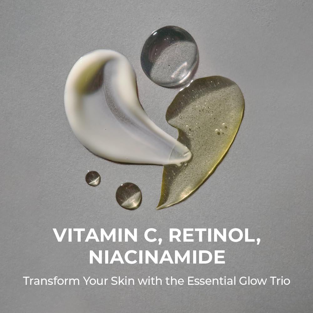 SKIN&LAB Essential Serum Set - Vitamin C Serum, Retinol Serum & Niacinamide Serum | Korean Skincare Gift Set for Brightening, Anti-Aging & Pore Refining | Perfect for Daily Skincare Routine & Gift Giving