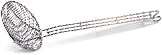 Stainless Steel Mesh Basket Skimmer for Kitchen - Perfect for Frying, Cooking, and Straining Pasta or Vegetables