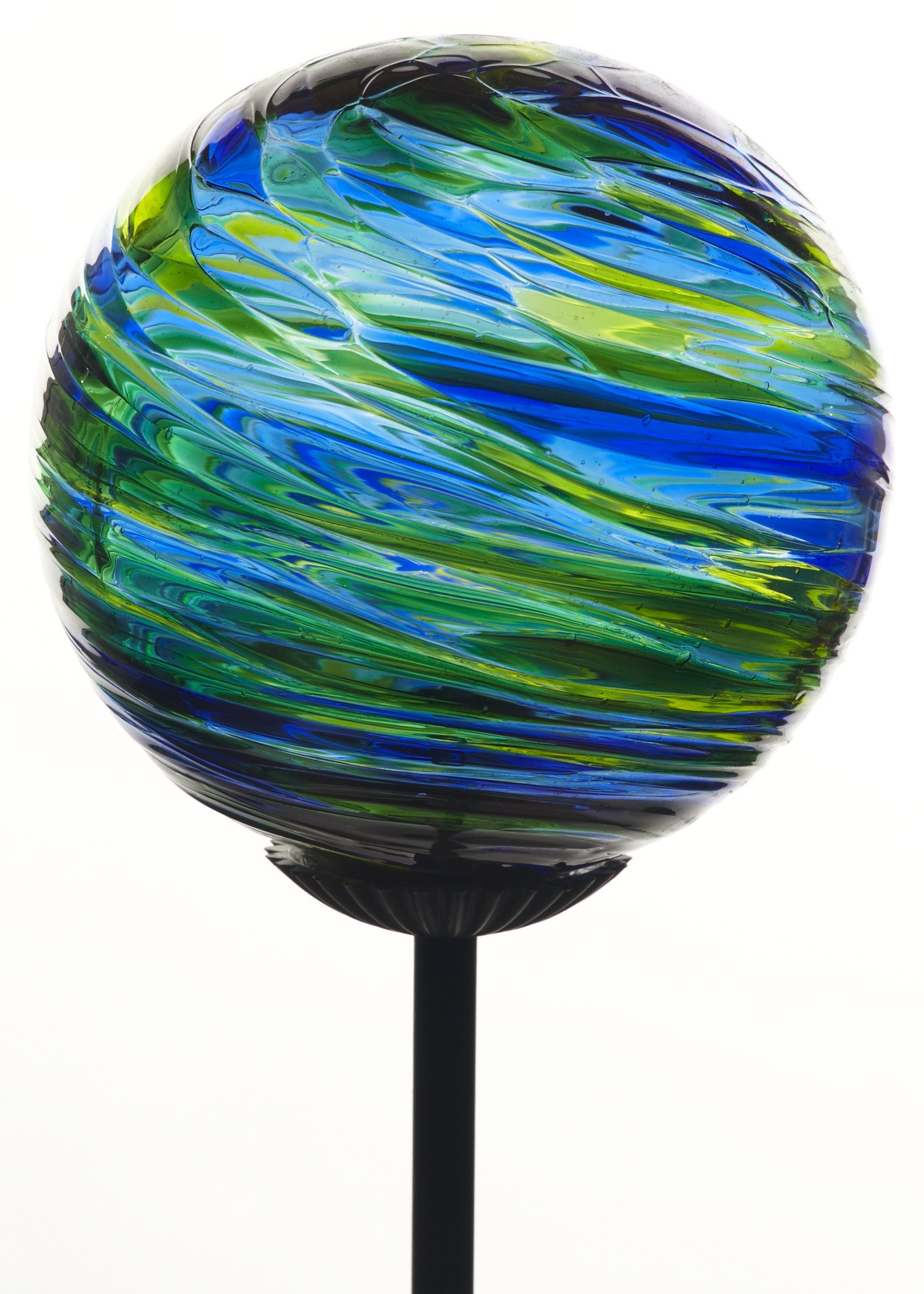 Kitras Calico Glass Solar Light - Handmade Glass Ornament for Garden, Patio & Outdoor Decor | Oceania Inspired Design | Perfect for Backyard, Pathway & Landscape Lighting