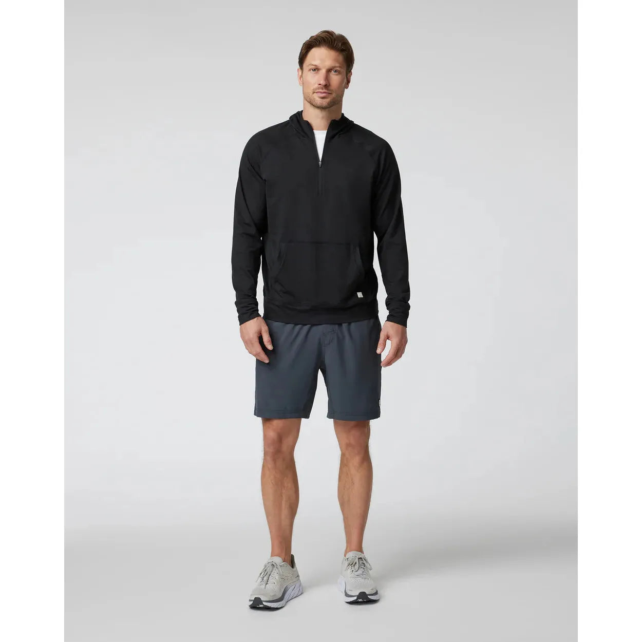Vuori Men's Ponto Performance Half Zip Hoodie - Lightweight Athletic Pullover for Running & Gym - Breathable Workout Jacket for Men's Active Lifestyle