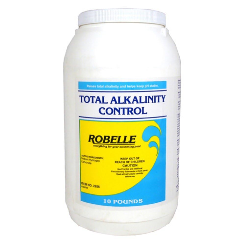 Robelle 10-Pounds Premium Pool Alkalinity Increaser - 100% Sodium Bicarbonate for Swimming Pools & Spas | Made in USA | Perfect for Balancing pH Levels & Maintaining Crystal Clear Water