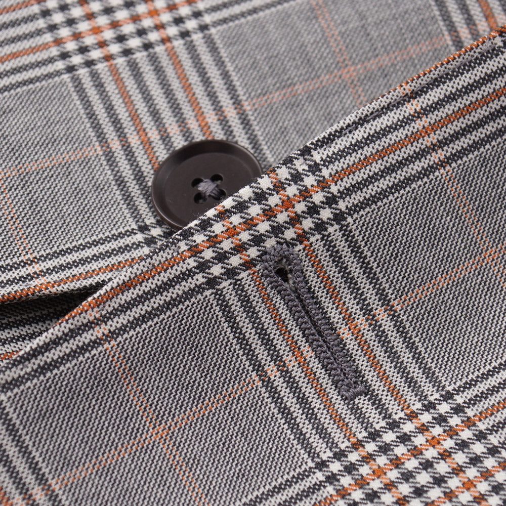 Isaia Slim Fit Glen Plaid Wool Sport Coat for Men - Premium Italian Tailored Blazer for Business, Weddings & Formal Events