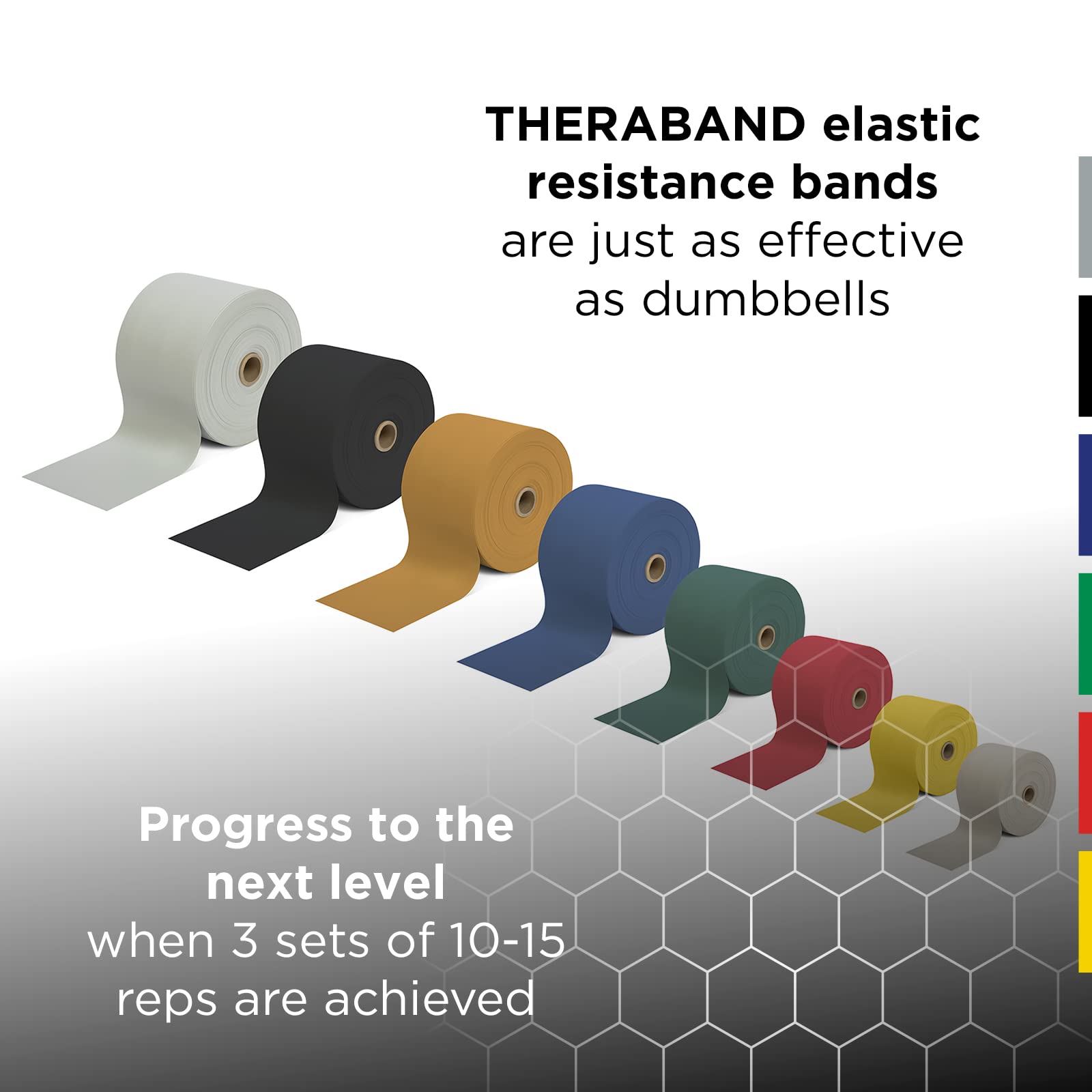 THERABAND Professional Latex Resistance Bands - 6 Ft Exercise Bands for Strength Training, Physical Therapy, Pilates & Home Workouts (Super Heavy Level 7, Silver) - Perfect for Upper & Lower Body Toning, Rehabilitation & Fitness Routines