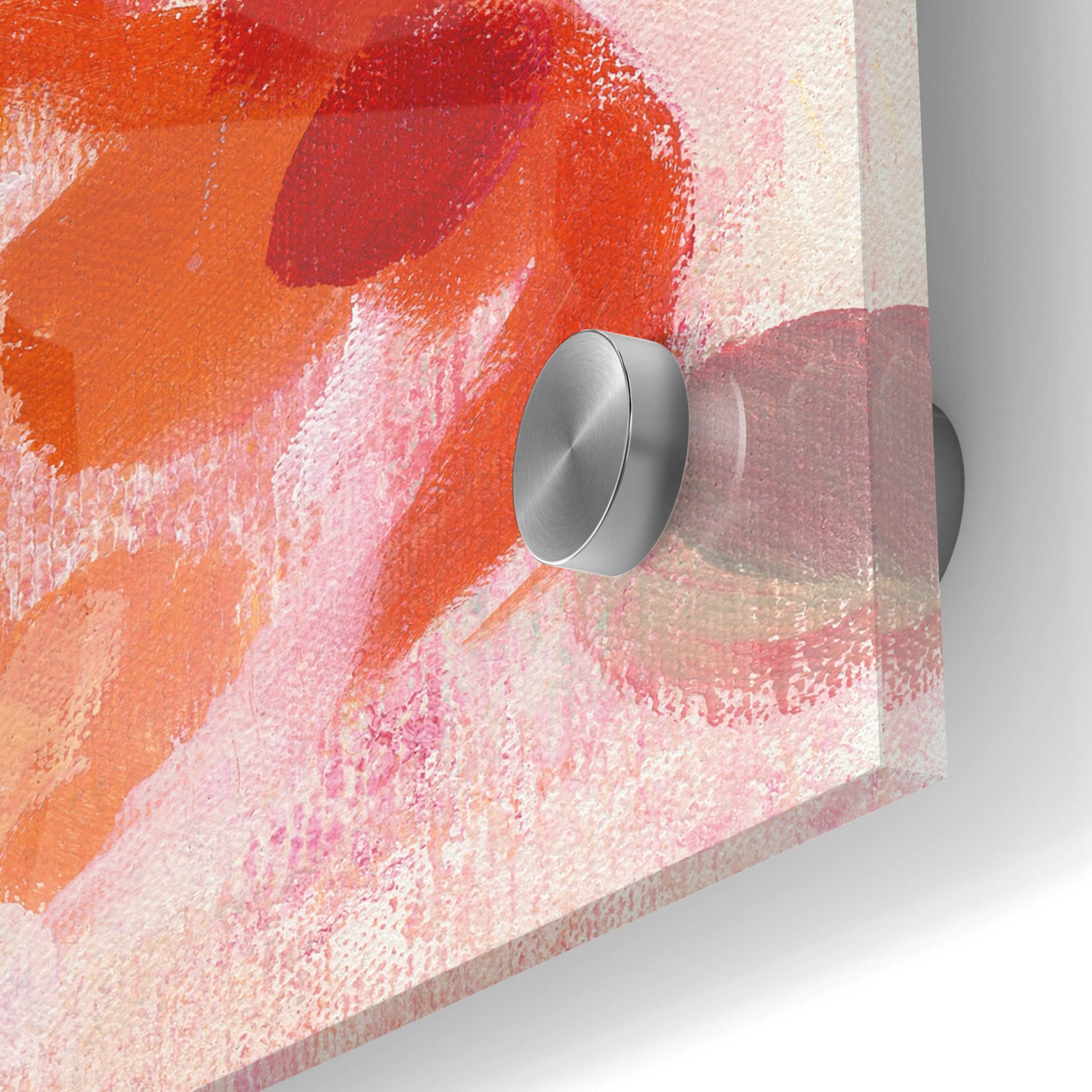 Silvia Vassileva 'Spring Galore II' Acrylic Glass Wall Art - 24x24 Inch Modern Abstract Painting for Living Room, Bedroom & Office Decor